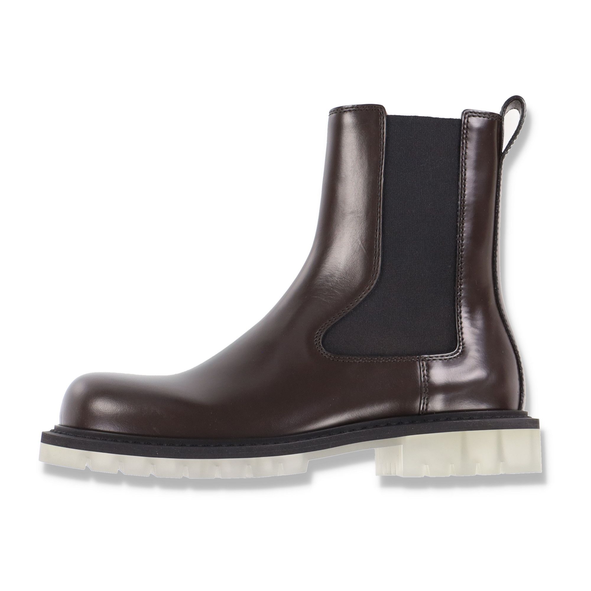 Bottega Veneta Espresso Brown Leather Clear Sole Chelsea Boots Size US 10 / IT 40 - 1 Thumbnail