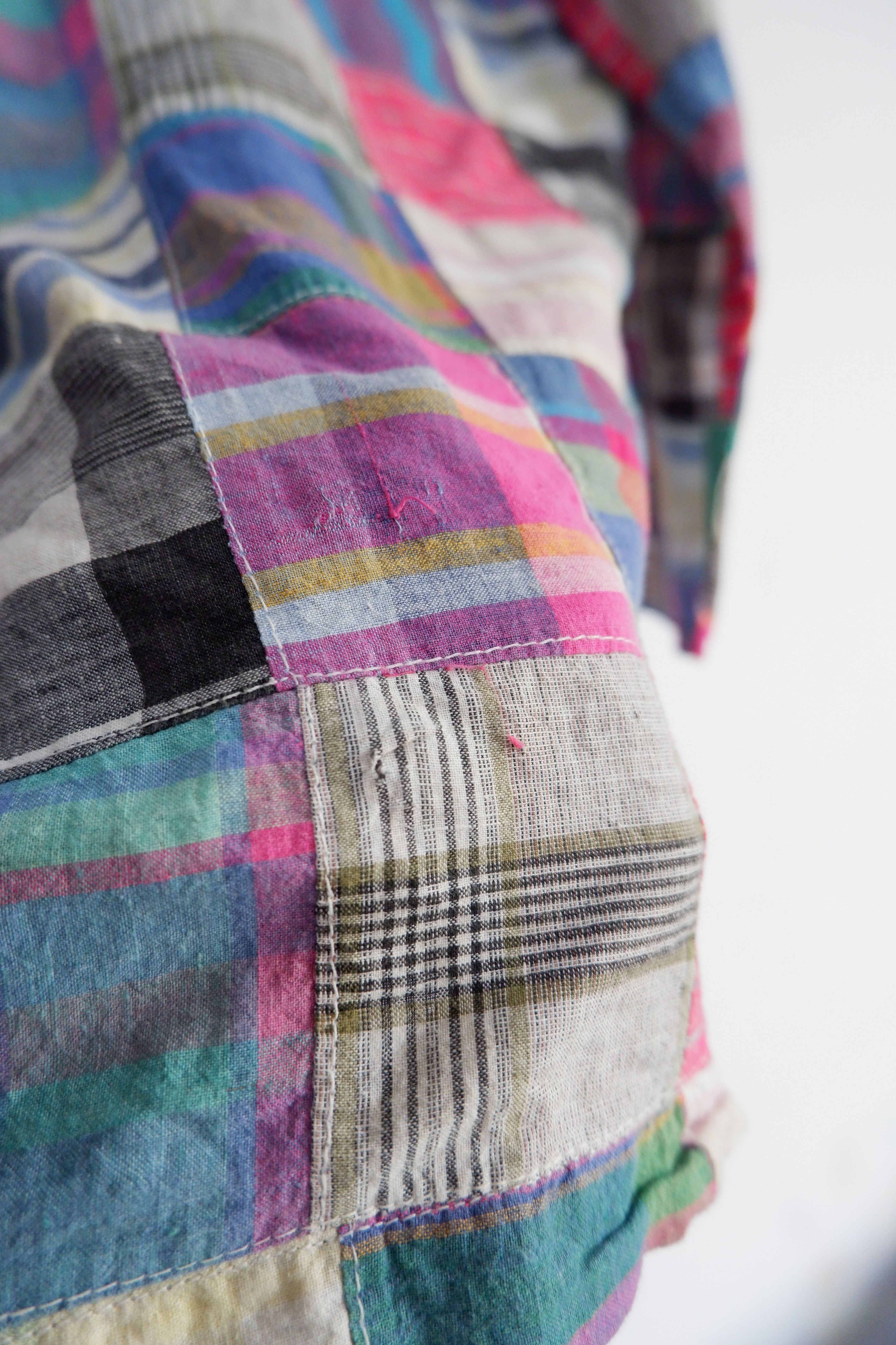 Japanese Brand Vintage Y2K Tangibles Patchwork Blazer Size US L / EU 52-54 / 3 - 9 Thumbnail