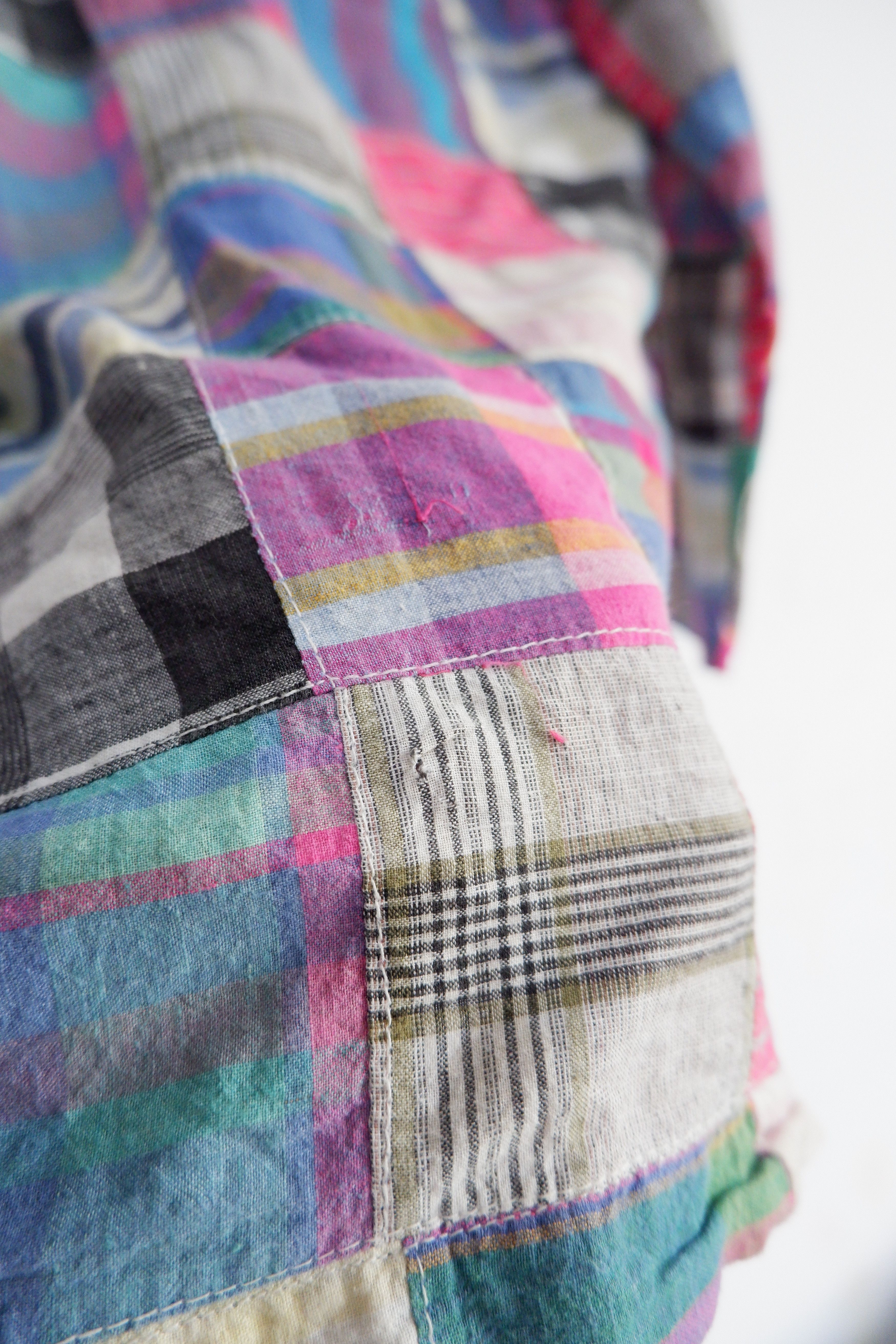 Japanese Brand Vintage Y2K Tangibles Patchwork Blazer Size US L / EU 52-54 / 3 - 8 Thumbnail