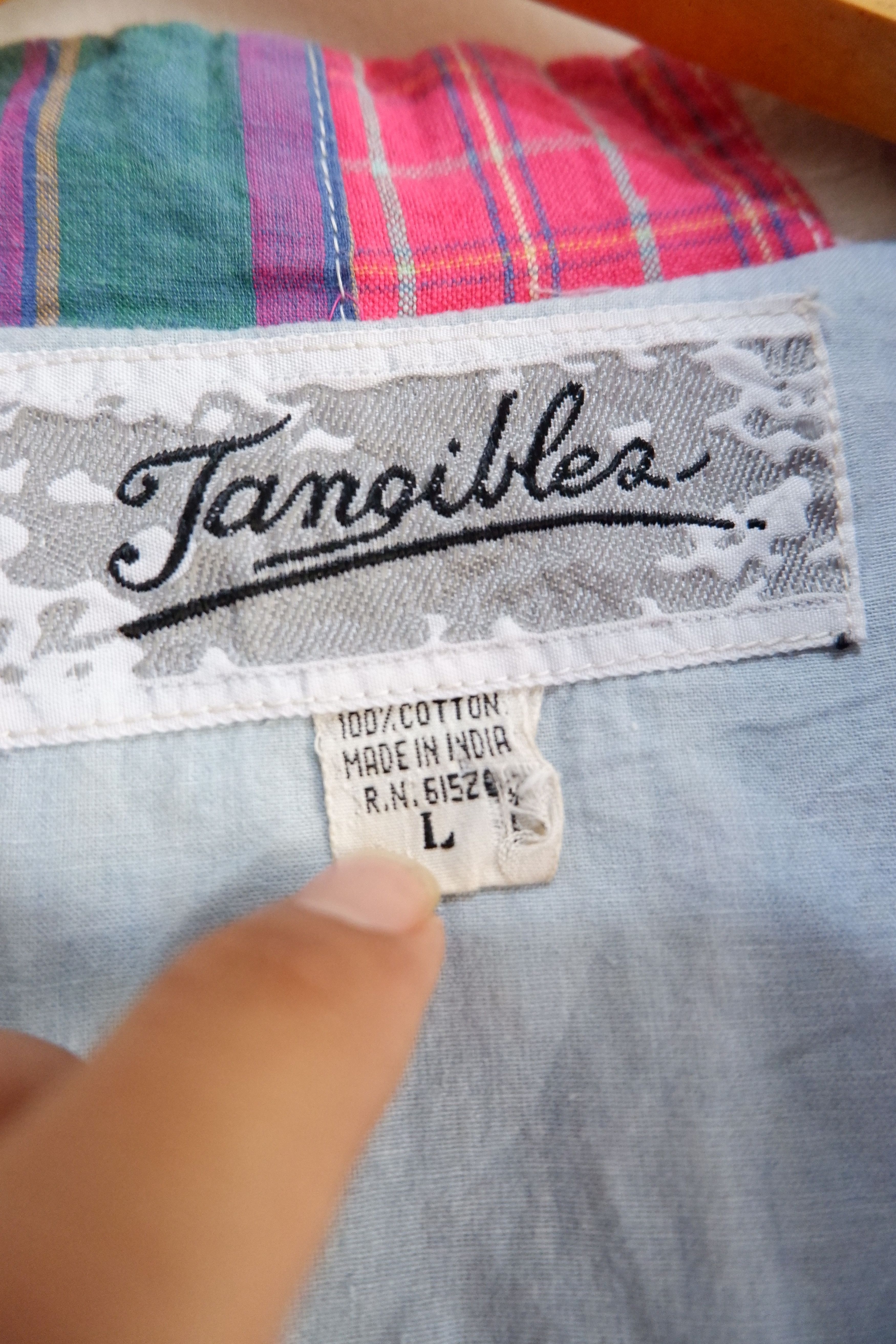 Japanese Brand Vintage Y2K Tangibles Patchwork Blazer Size US L / EU 52-54 / 3 - 4 Thumbnail