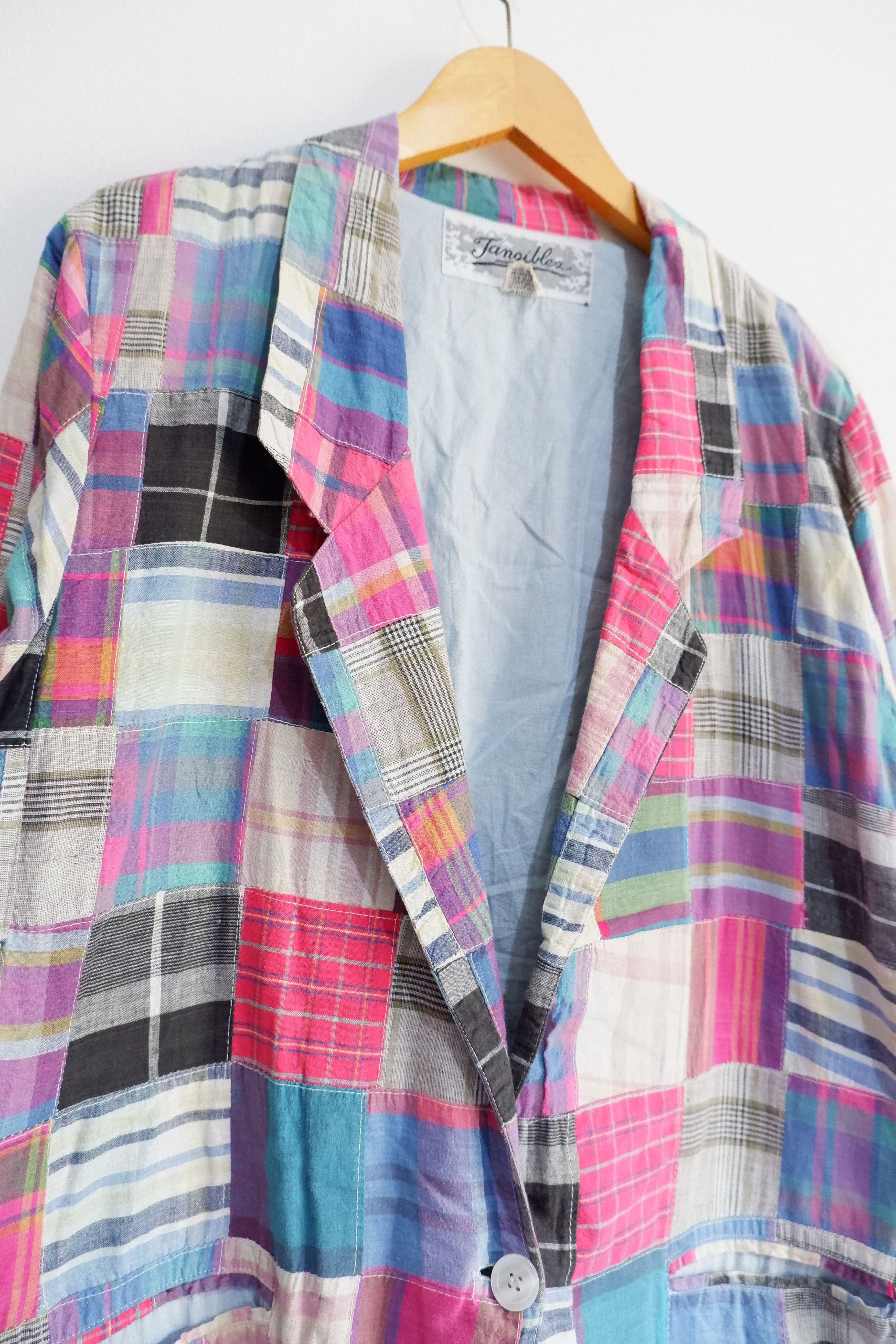 Japanese Brand Vintage Y2K Tangibles Patchwork Blazer Size US L / EU 52-54 / 3 - 3 Thumbnail