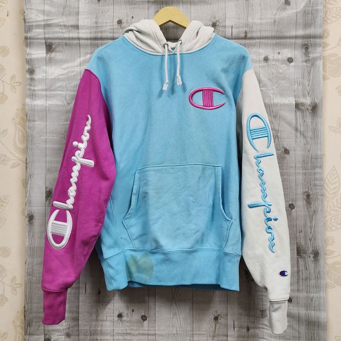 Multi colored champion online hoodie