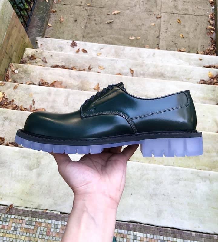 Bottega Veneta Dark Green Stilt Clear Sole Leather Shoes Size US 6 / EU 39 - 6 Thumbnail