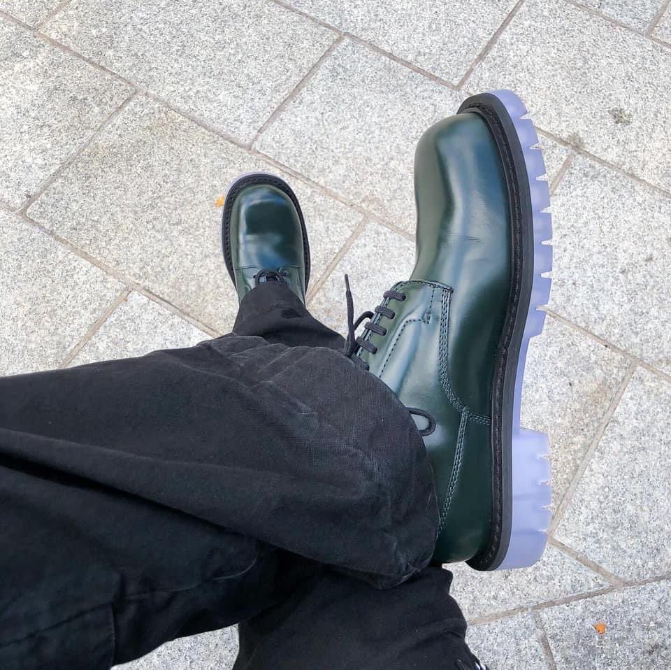 Bottega Veneta Dark Green Stilt Clear Sole Leather Shoes Size US 6 / EU 39 - 5 Thumbnail