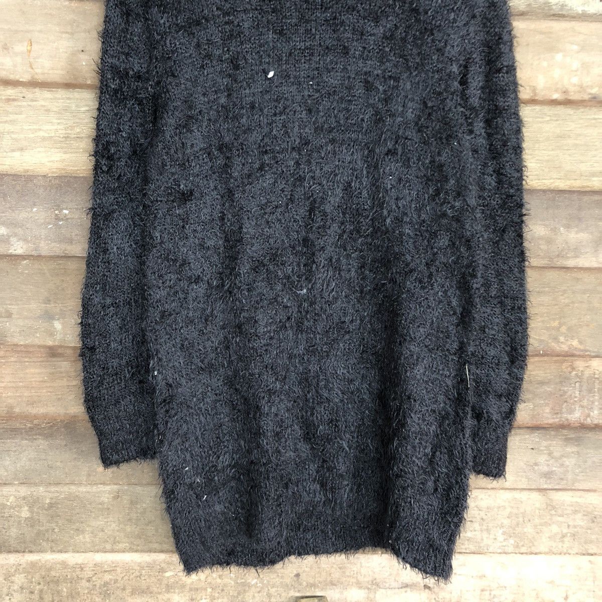 Homespun Knitwear × Japanese Brand DL HK Works London Black Mohair Shag Shaggy Knitwear #B638 Size XL / US 12-14 / IT 48-50 - 8 Thumbnail