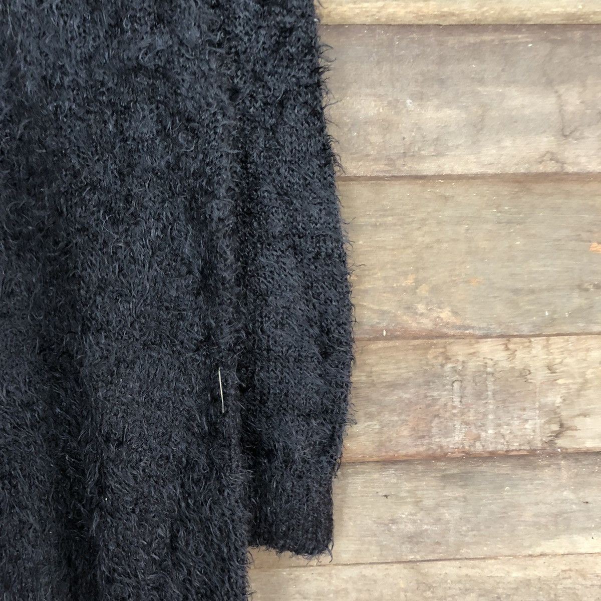 Homespun Knitwear × Japanese Brand DL HK Works London Black Mohair Shag Shaggy Knitwear #B638 Size XL / US 12-14 / IT 48-50 - 4 Thumbnail