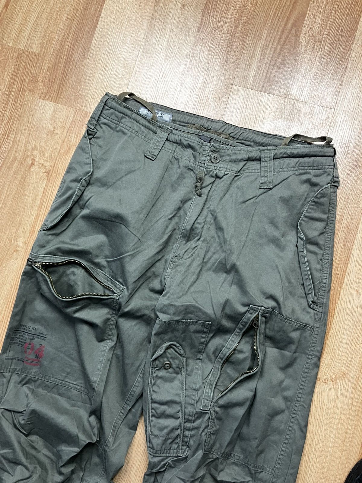 Japanese Brand Surplus Tex Utility Zipped Streetwear Cargo Pants♻️ Size US 34 / EU 50 - 9 Thumbnail