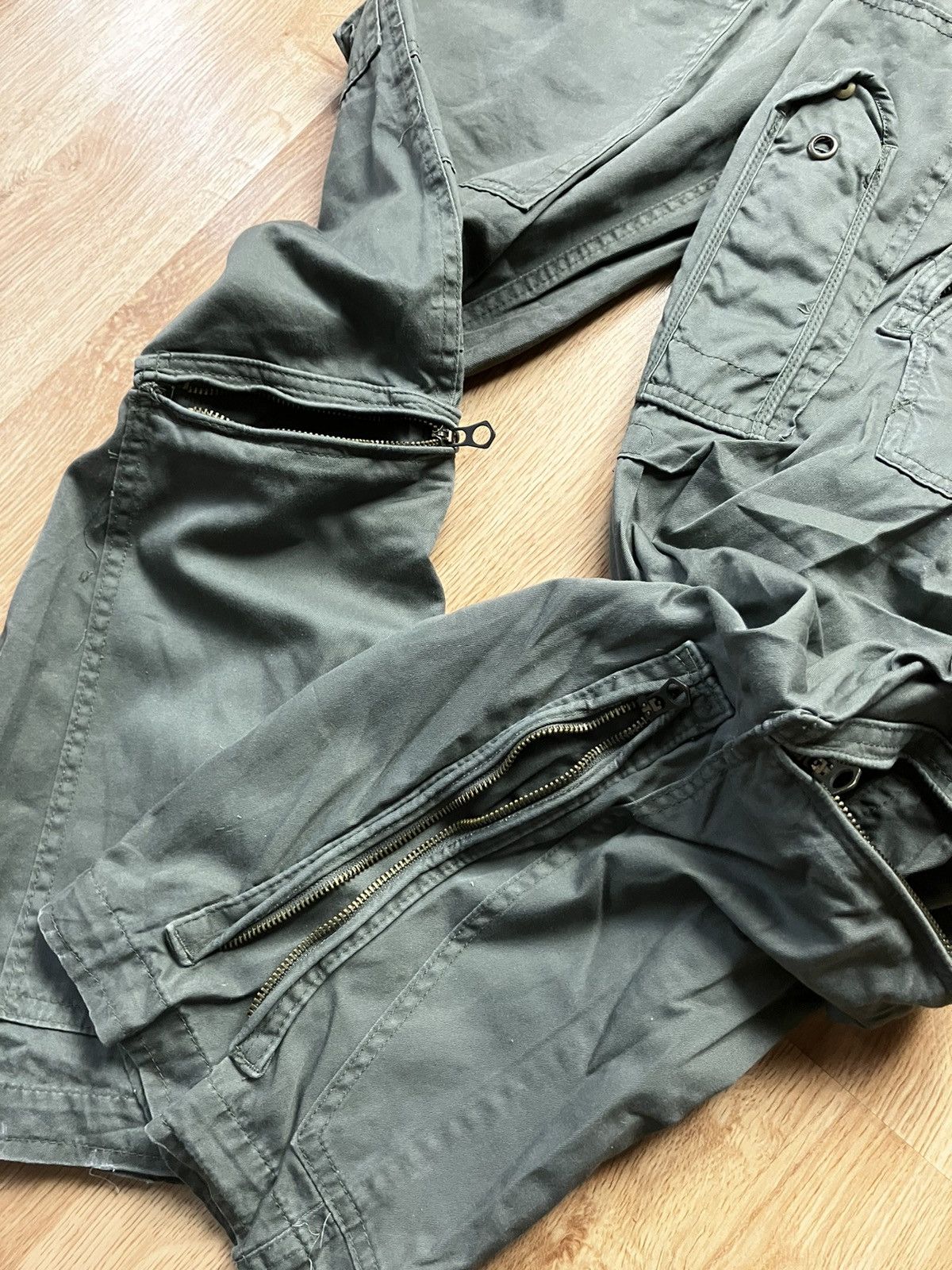 Japanese Brand Surplus Tex Utility Zipped Streetwear Cargo Pants♻️ Size US 34 / EU 50 - 8 Thumbnail