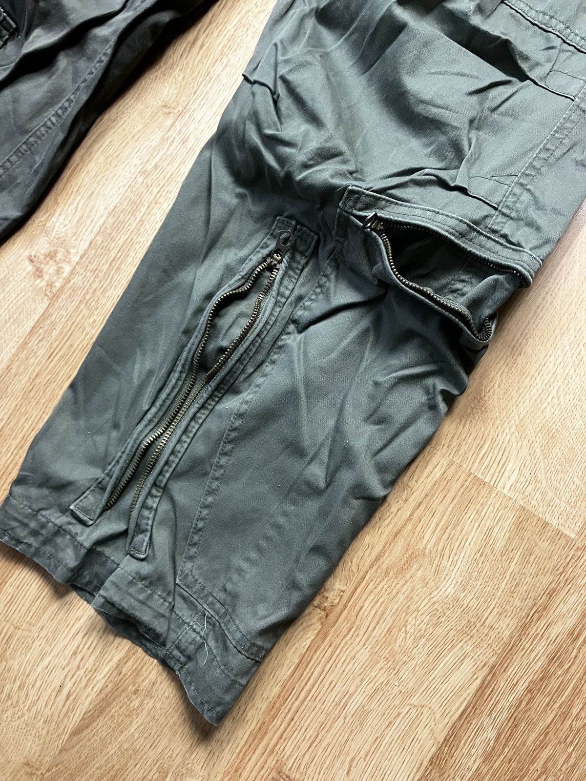 Japanese Brand Surplus Tex Utility Zipped Streetwear Cargo Pants♻️ Size US 34 / EU 50 - 7 Thumbnail