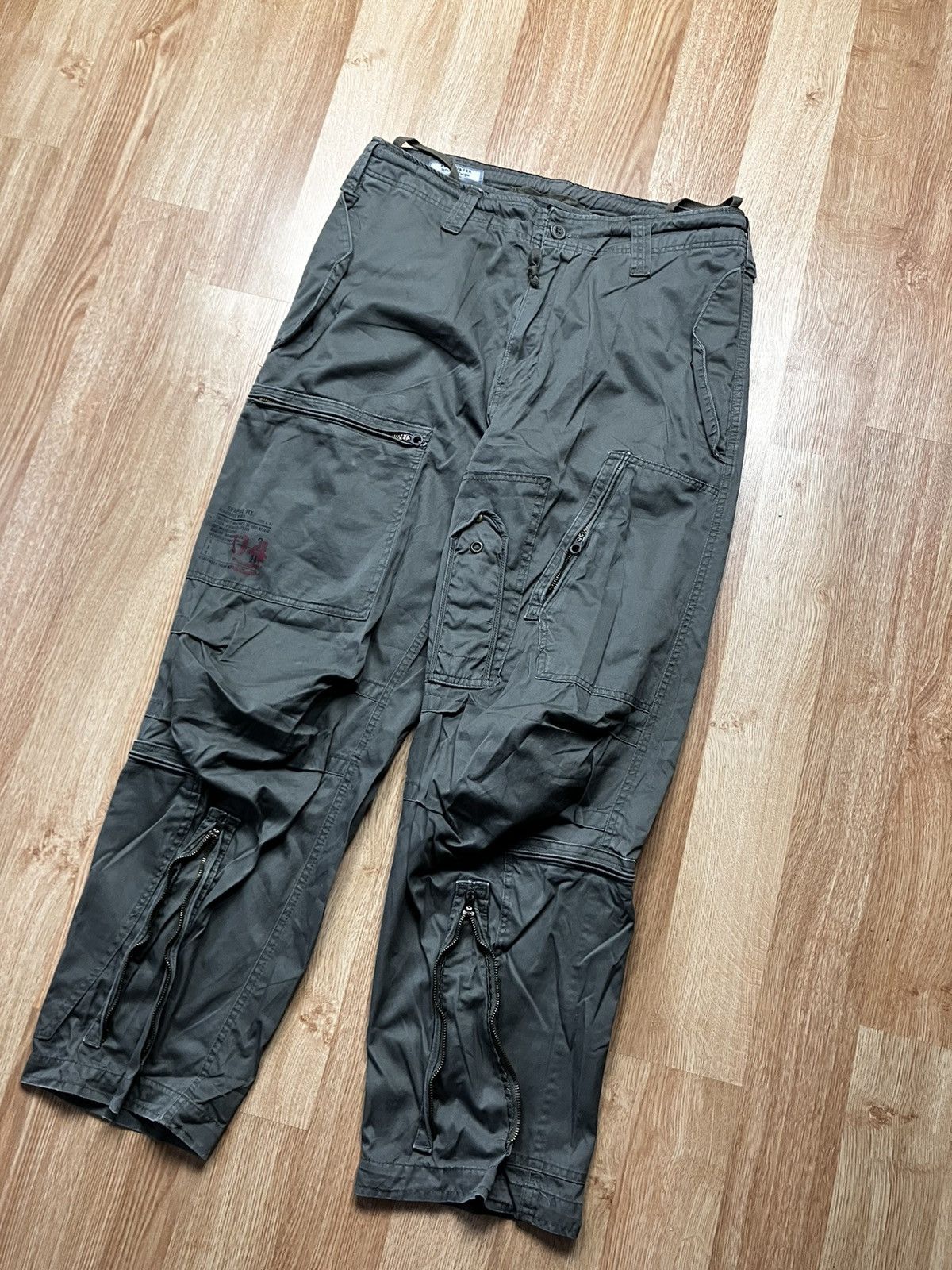 Japanese Brand Surplus Tex Utility Zipped Streetwear Cargo Pants♻️ Size US 34 / EU 50 - 4 Thumbnail