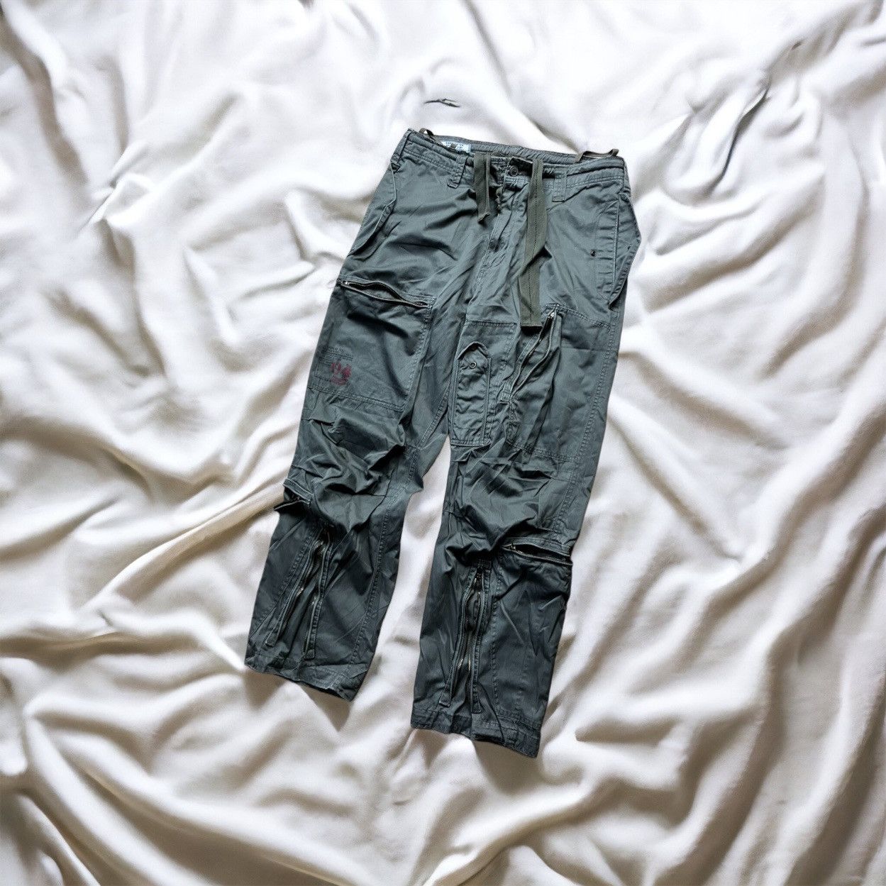 Japanese Brand Surplus Tex Utility Zipped Streetwear Cargo Pants♻️ Size US 34 / EU 50 - 1 Thumbnail
