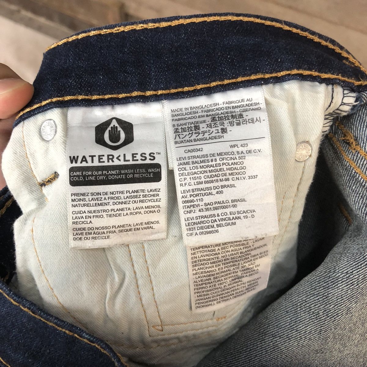 Levi's DLS 502 Levis Blue Denim jeans Pants #BB540 Size US 31 - 17 Thumbnail