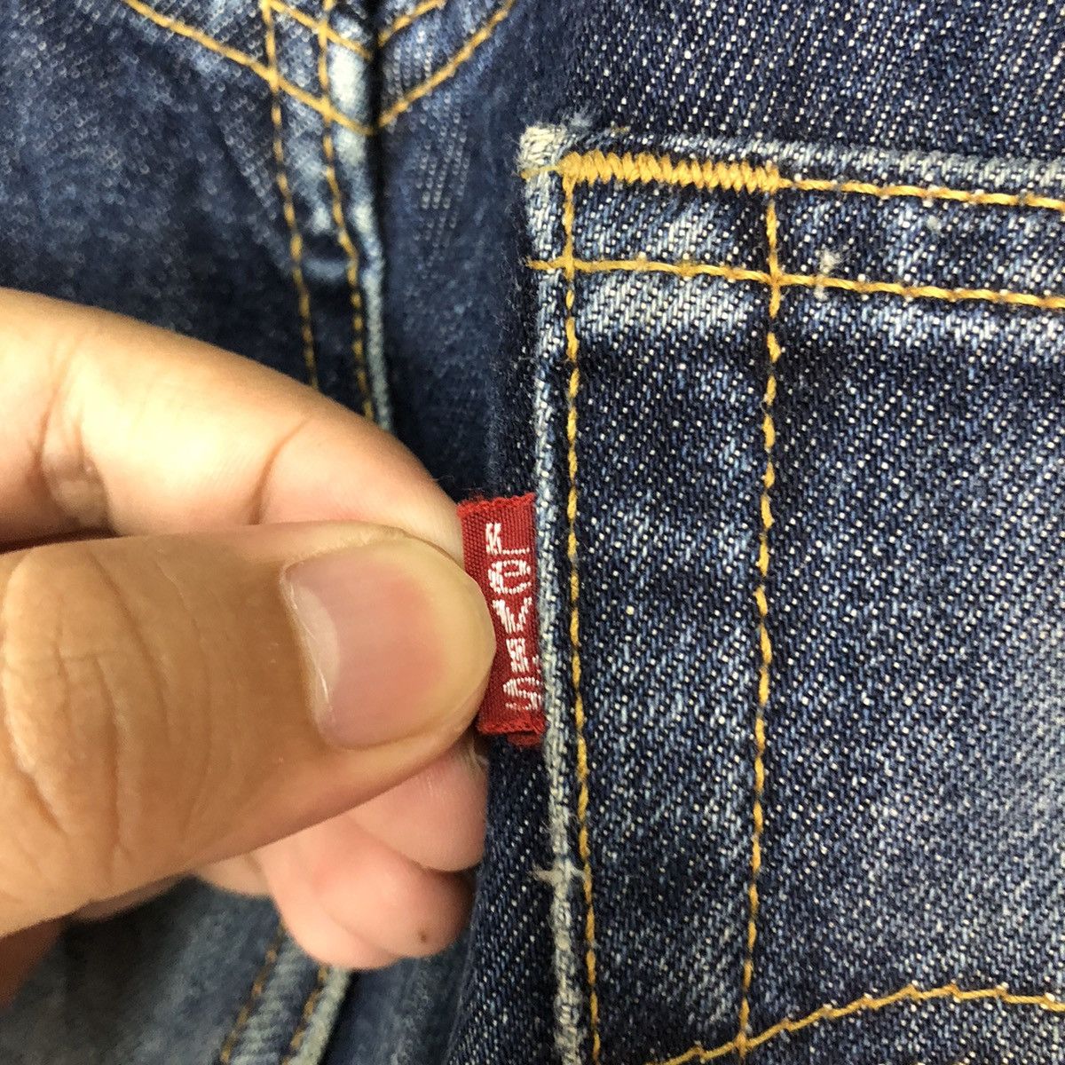 Levi's DLS 557 Levis blue faded Distressed Denim pants #BB530 Size US 29 - 15 Thumbnail
