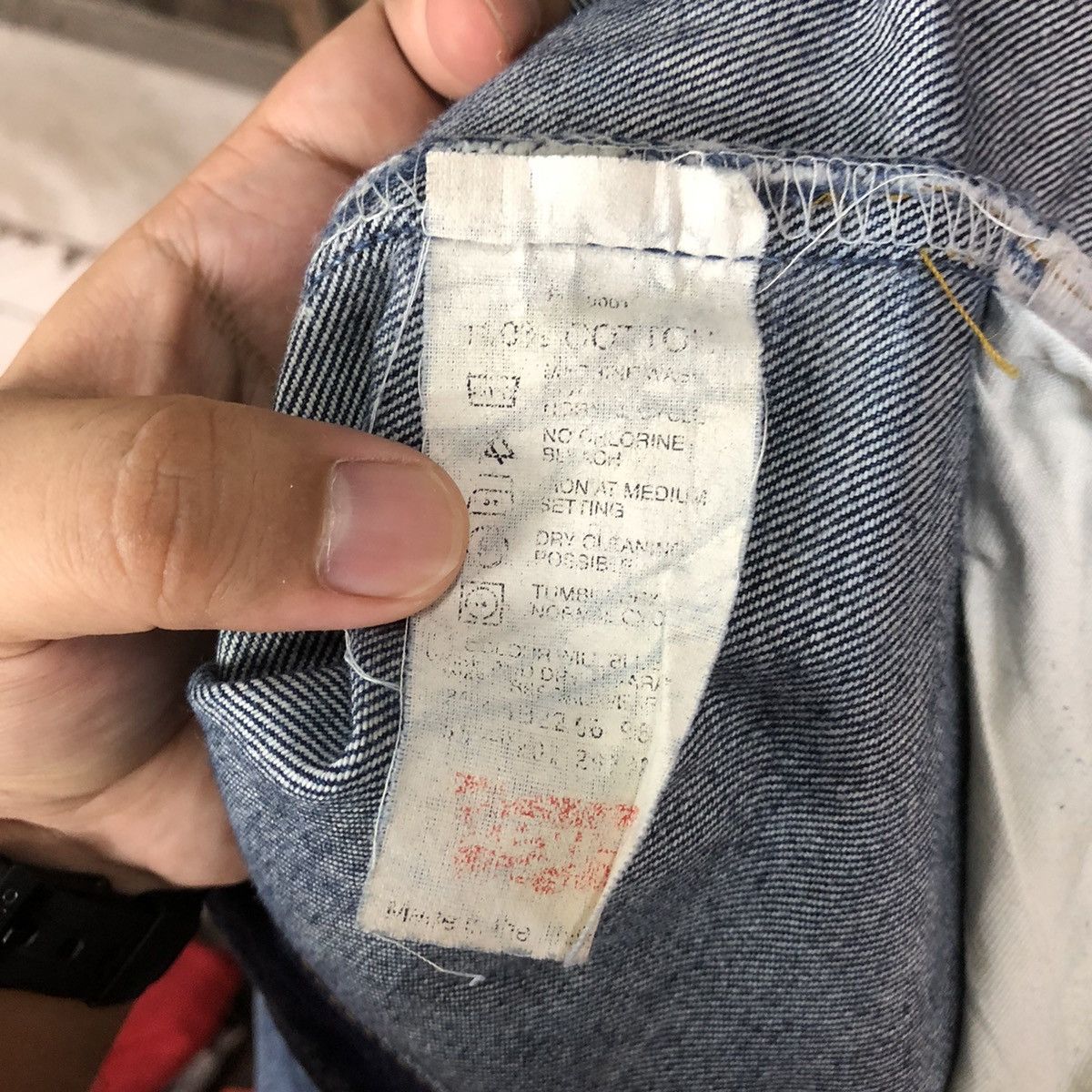 Levi's DLS 557 Levis blue faded Distressed Denim pants #BB530 Size US 29 - 16 Thumbnail
