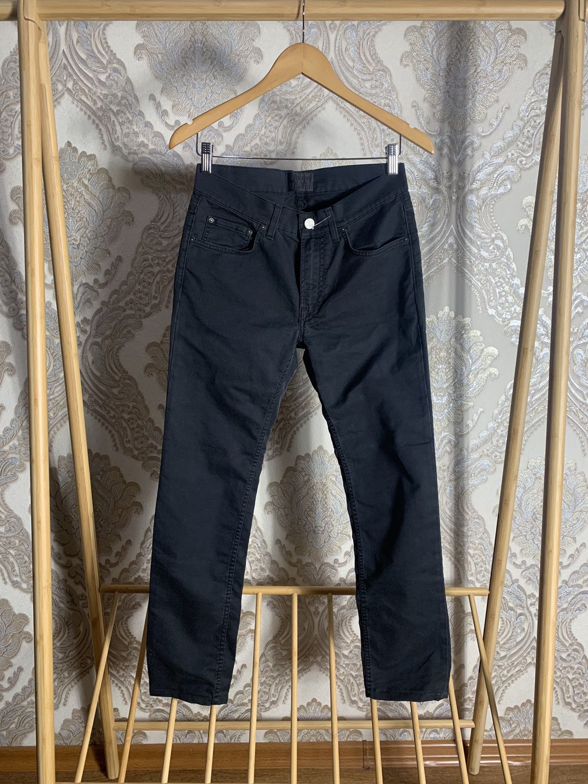 Pre-owned Acne Studios Ace Ups Black Y2k 90's Drill