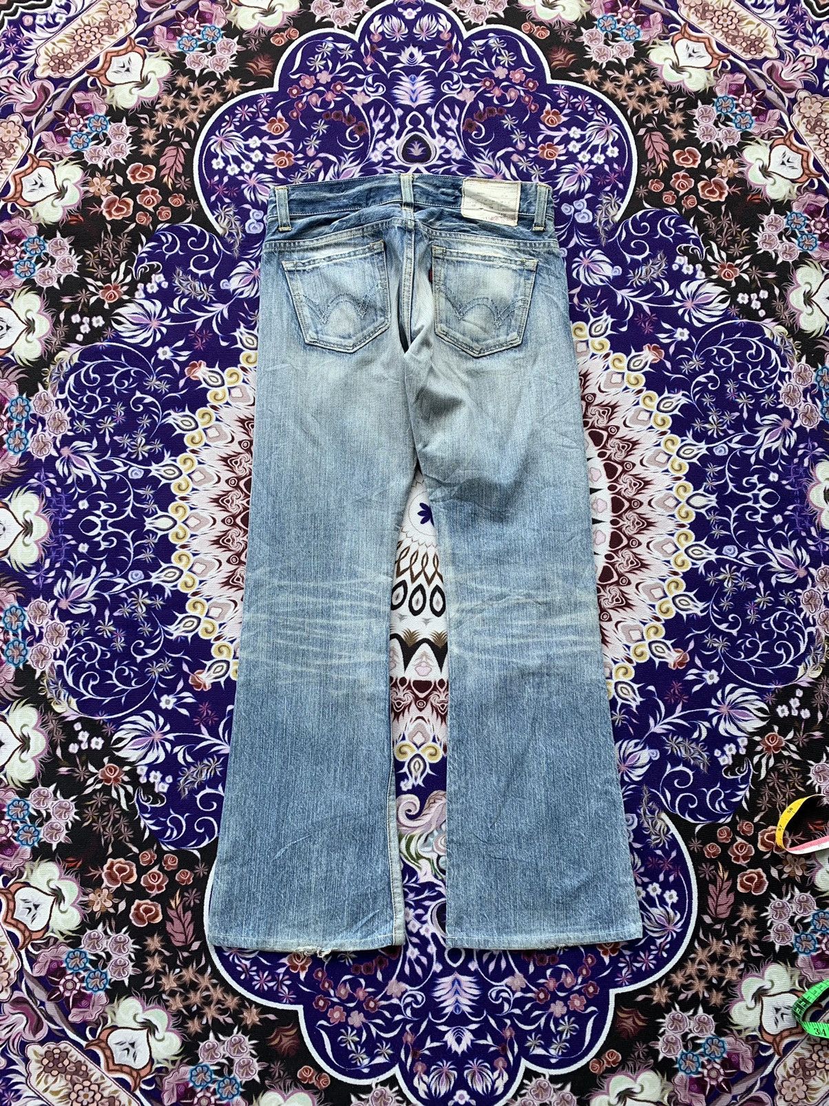 Edwin Vintage Edwin 503 Flare Faded Distressed Denim Size US 31 - 9 Thumbnail