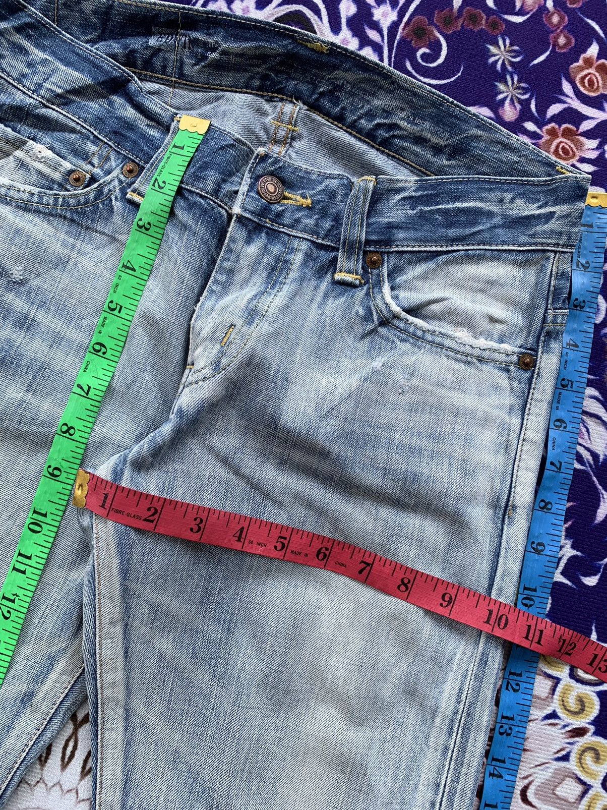 Edwin Vintage Edwin 503 Flare Faded Distressed Denim Size US 31 - 16 Thumbnail