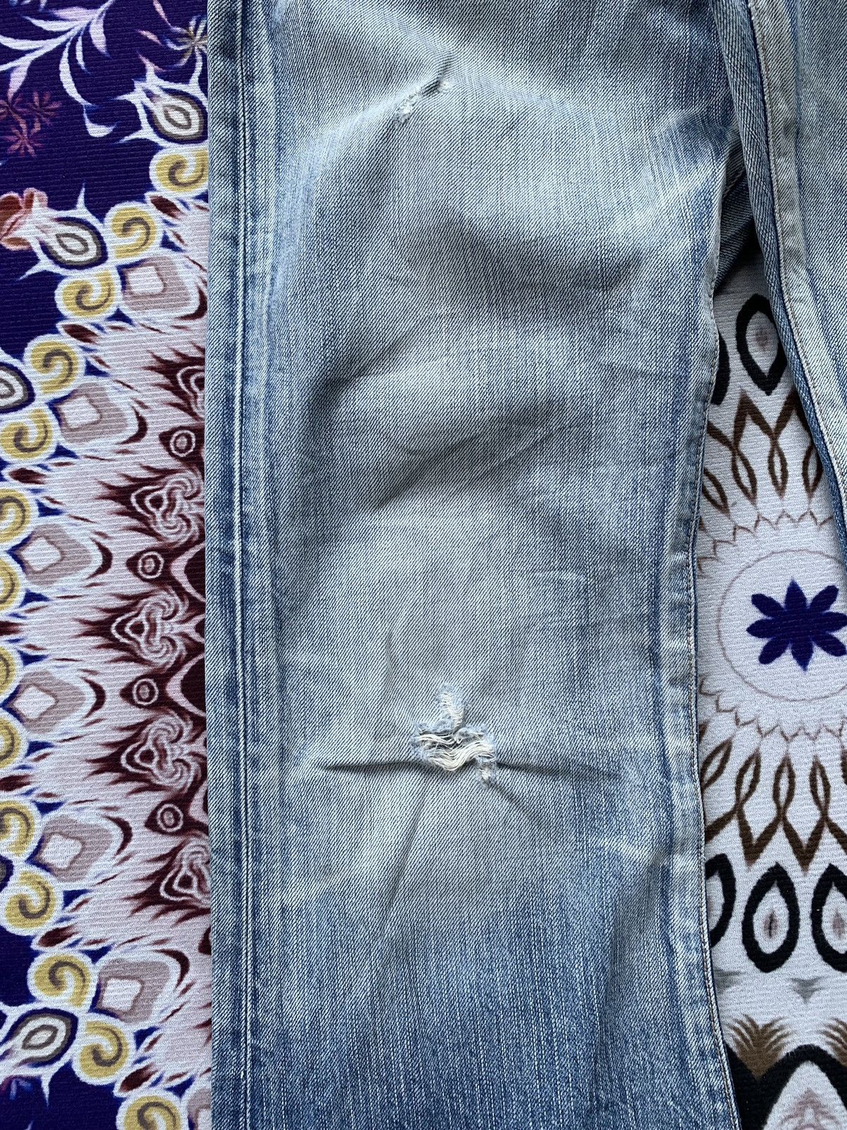 Edwin Vintage Edwin 503 Flare Faded Distressed Denim Size US 31 - 3 Thumbnail