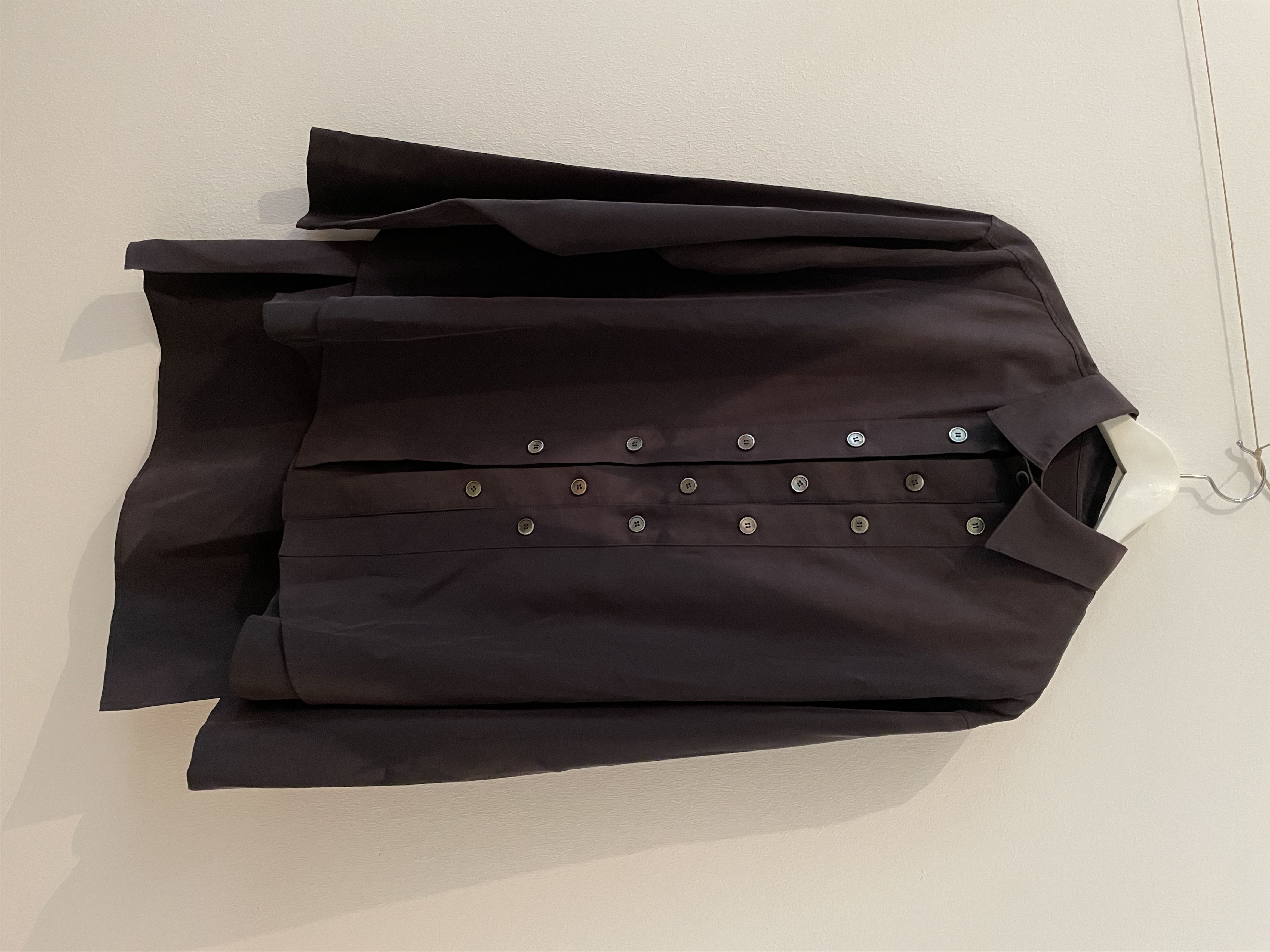 image of Jiyongkim 22Aw Black Bleached Shirt, Men's (Size Large)