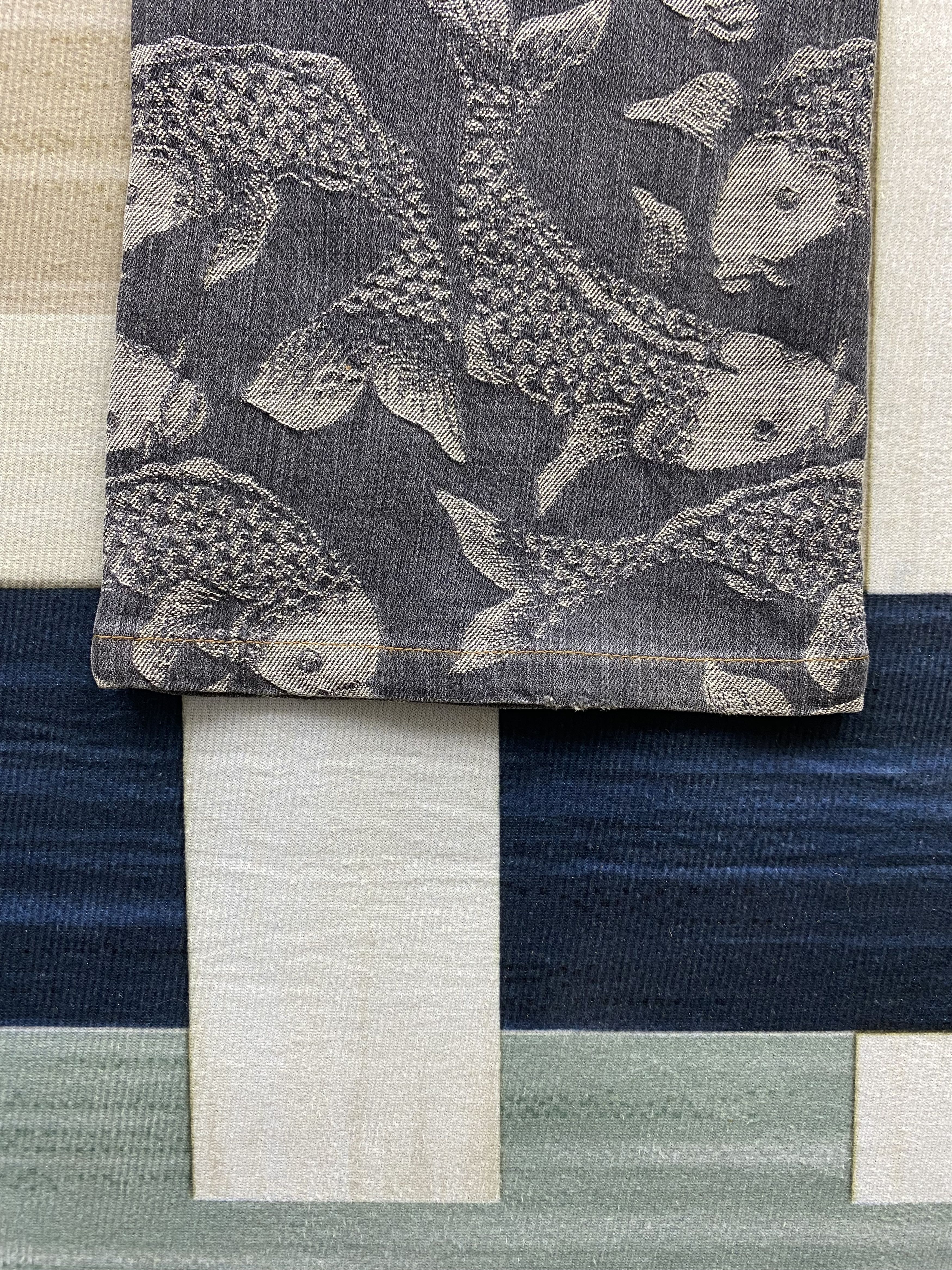 Japanese Brand Japanese Brand Mash Mania Woven Koi Fish Print Flare Jean Size US 27 - 10 Thumbnail