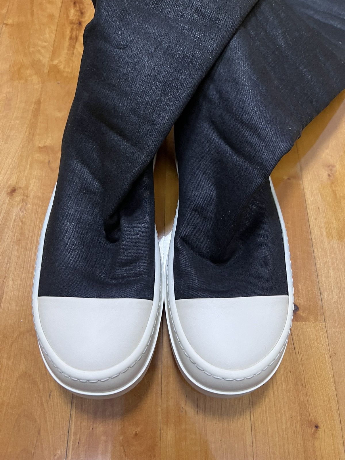 Rick Owens Drkshdw Rick owens waxed thigh high stocking ramones Size US 7.5 / IT 37.5 - 3 Thumbnail