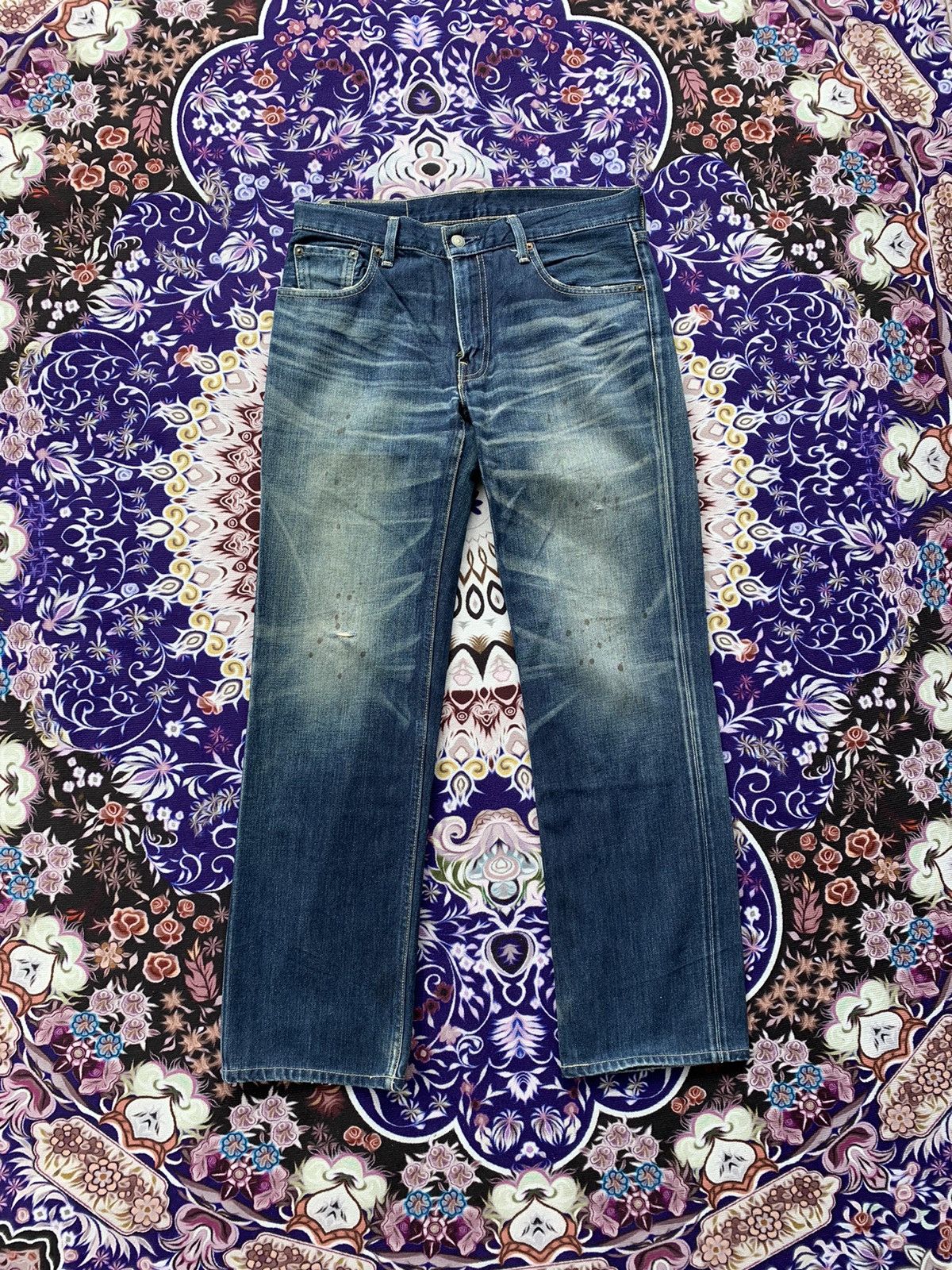 Levi's Vintage Clothing Vintage Levis 502 Distressed Denim Size US 33 - 1 Thumbnail