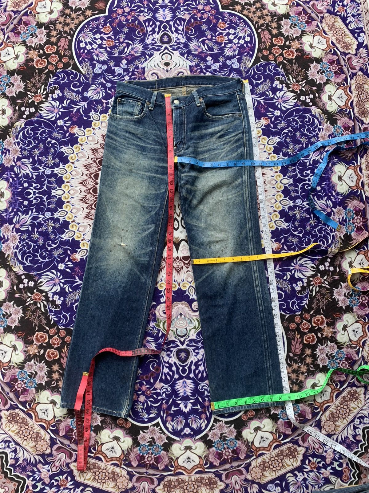 Levi's Vintage Clothing Vintage Levis 502 Distressed Denim Size US 33 - 14 Thumbnail