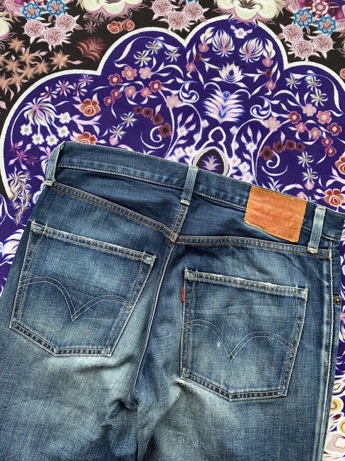 Levi's Vintage Clothing Vintage Levis 502 Distressed Denim Size US 33 - 11 Thumbnail