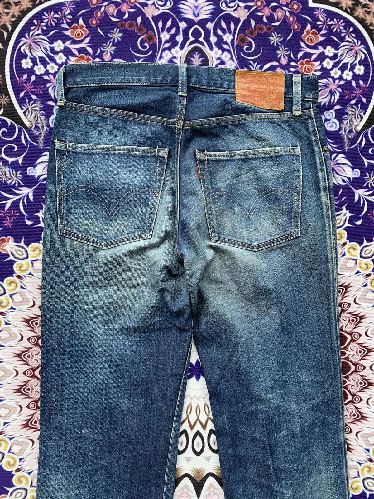 Levi's Vintage Clothing Vintage Levis 502 Distressed Denim Size US 33 - 10 Thumbnail