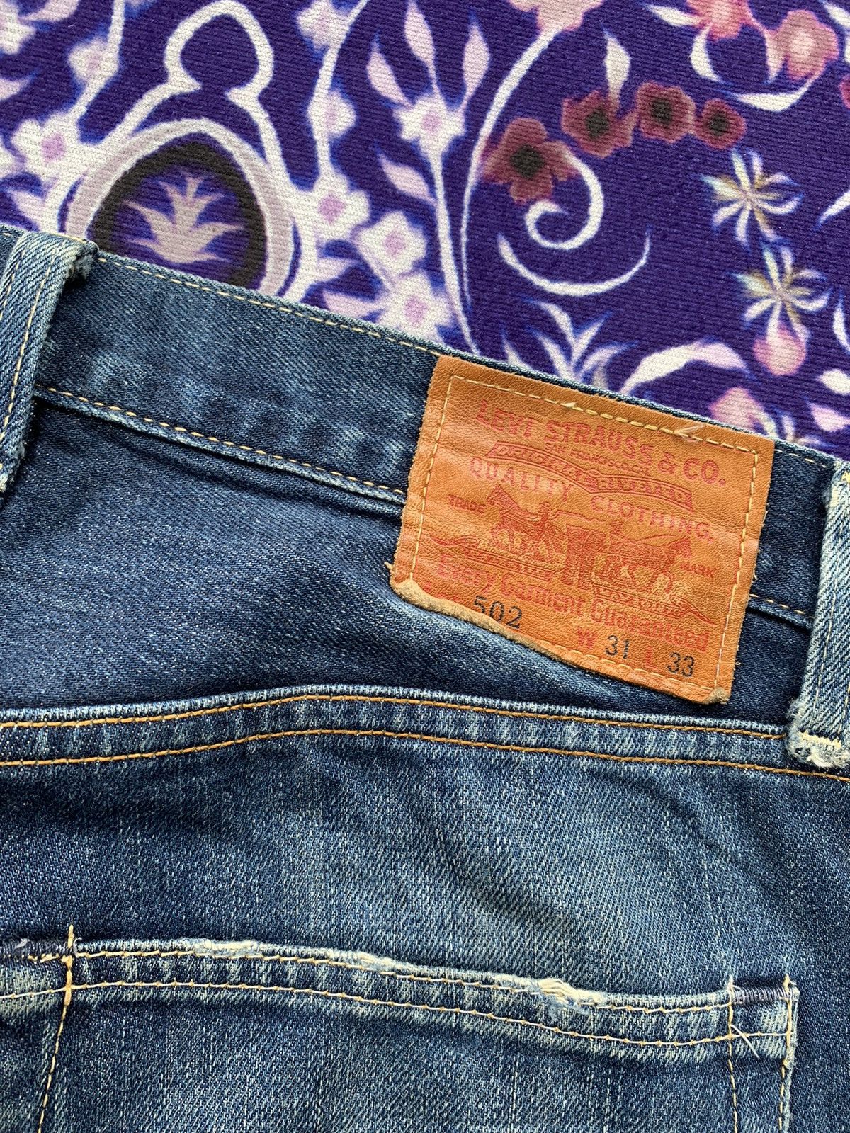 Levi's Vintage Clothing Vintage Levis 502 Distressed Denim Size US 33 - 12 Thumbnail