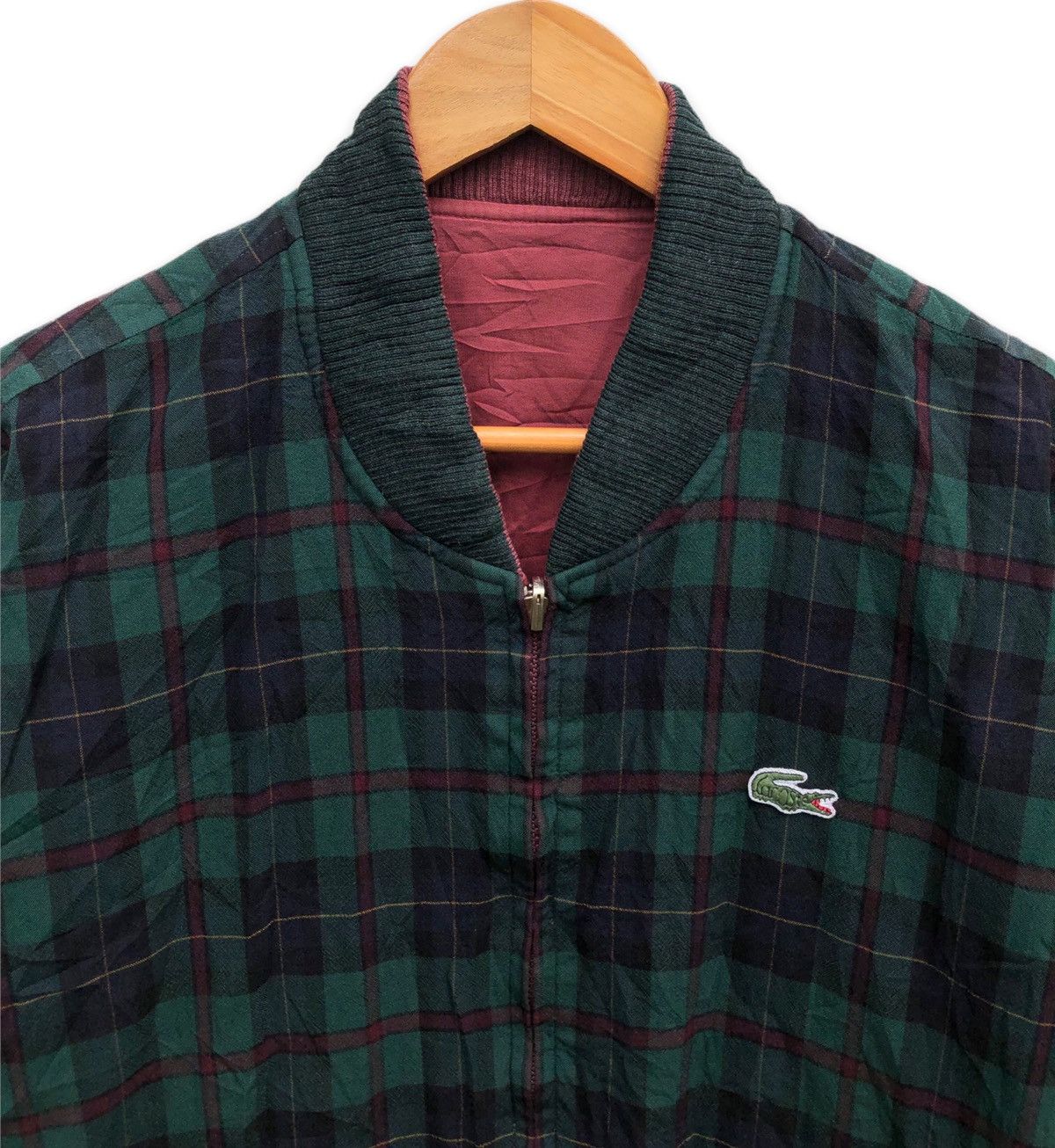Lacoste 🔥Vintage Lacoste Reversible Bomber Jacket Size US L / EU 52-54 / 3 - 6 Thumbnail