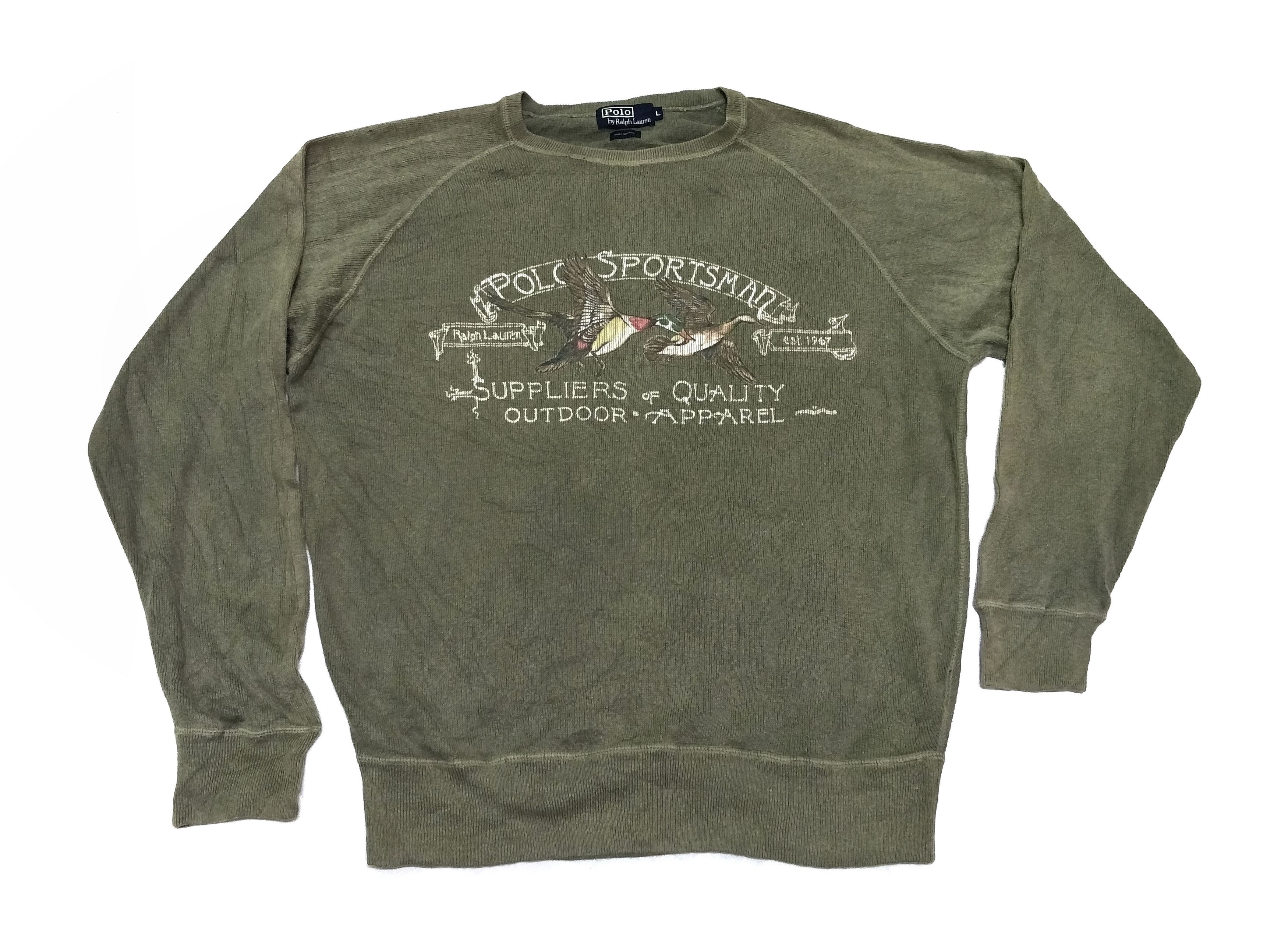 Polo Ralph Lauren Archive Polo Sportsman Sweatshirt Duck Hunting Raglan Size US L / EU 52-54 / 3 - 1 Thumbnail