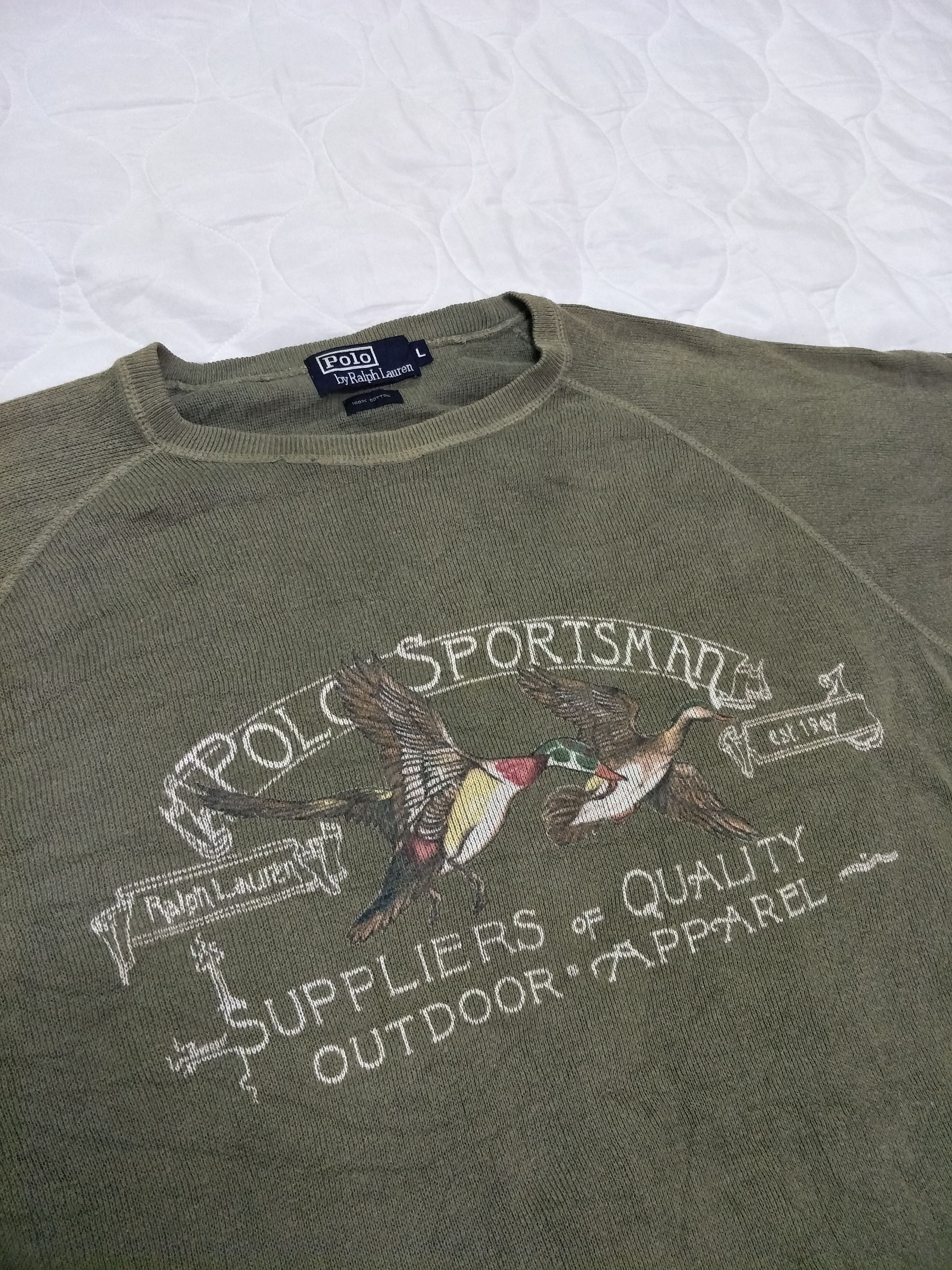 Polo Ralph Lauren Archive Polo Sportsman Sweatshirt Duck Hunting Raglan Size US L / EU 52-54 / 3 - 5 Thumbnail