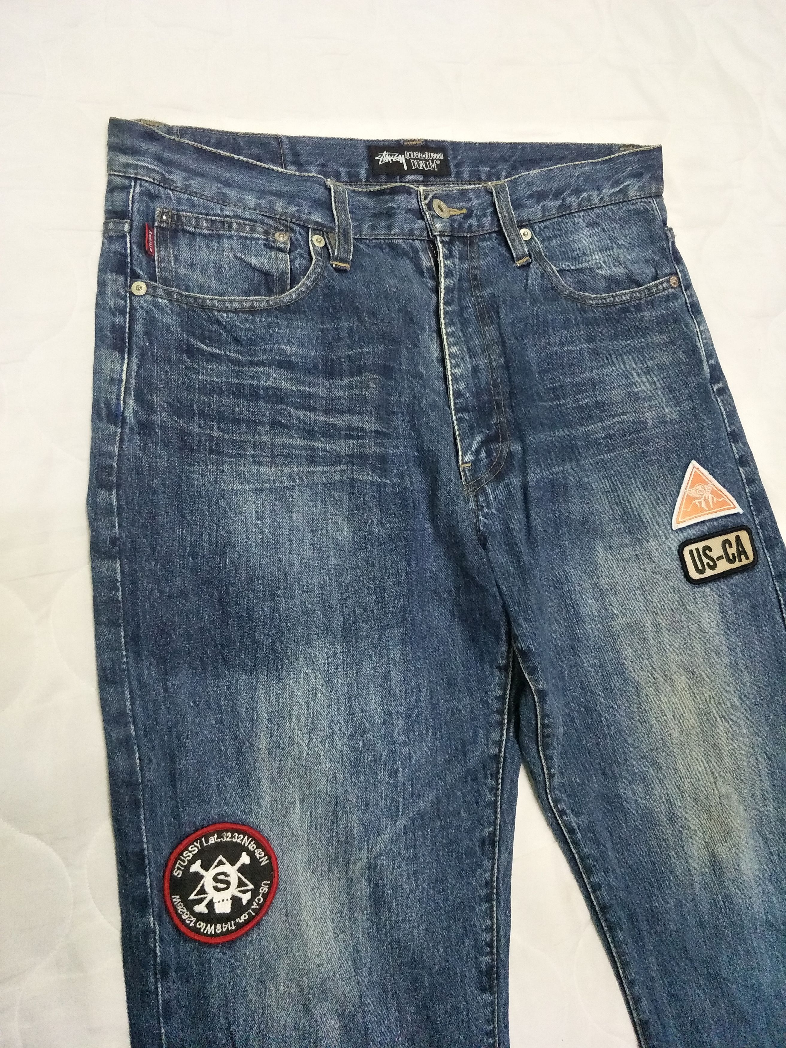 Stussy Stussy Patched Logo Jeans Size US 35 - 5 Thumbnail