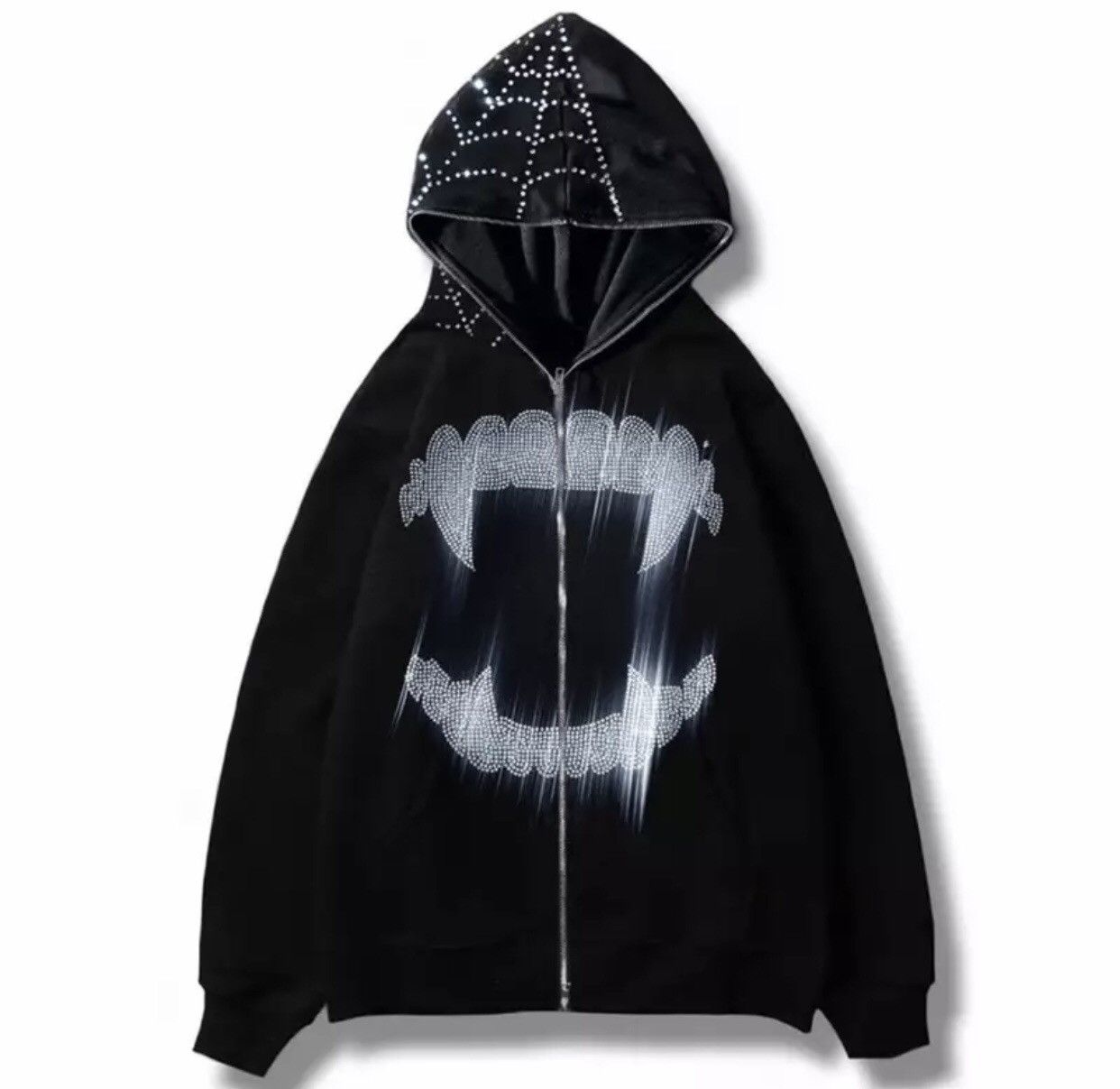 Rhinestone Zip Up | Grailed
