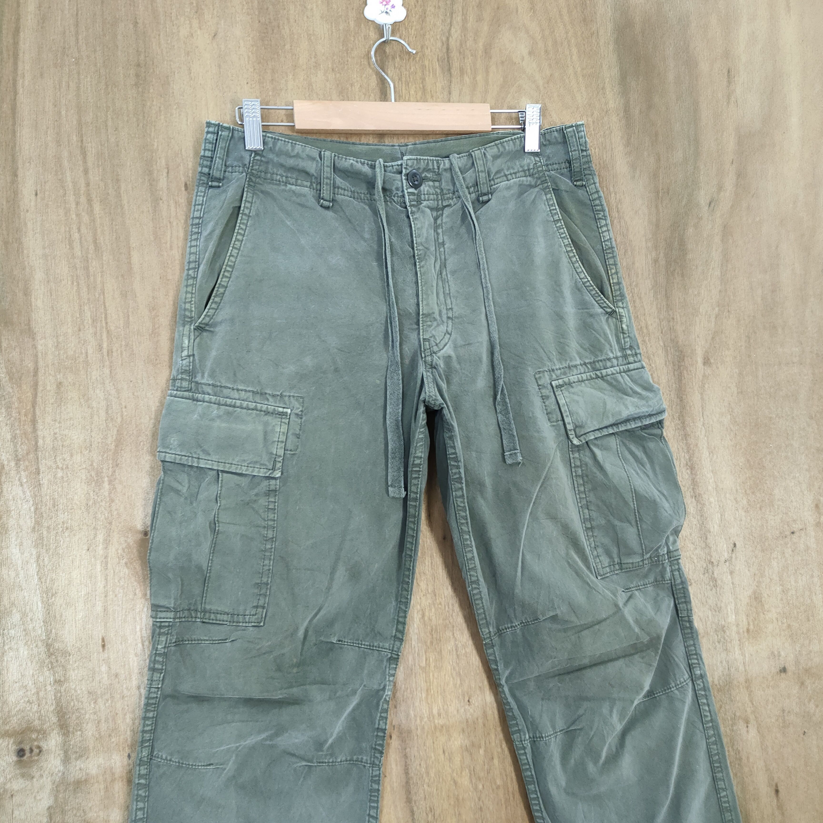 Japanese Brand VINTAGE JAPANESE FADED CARGO PANTS Size US 30 / EU 46 - 4 Thumbnail