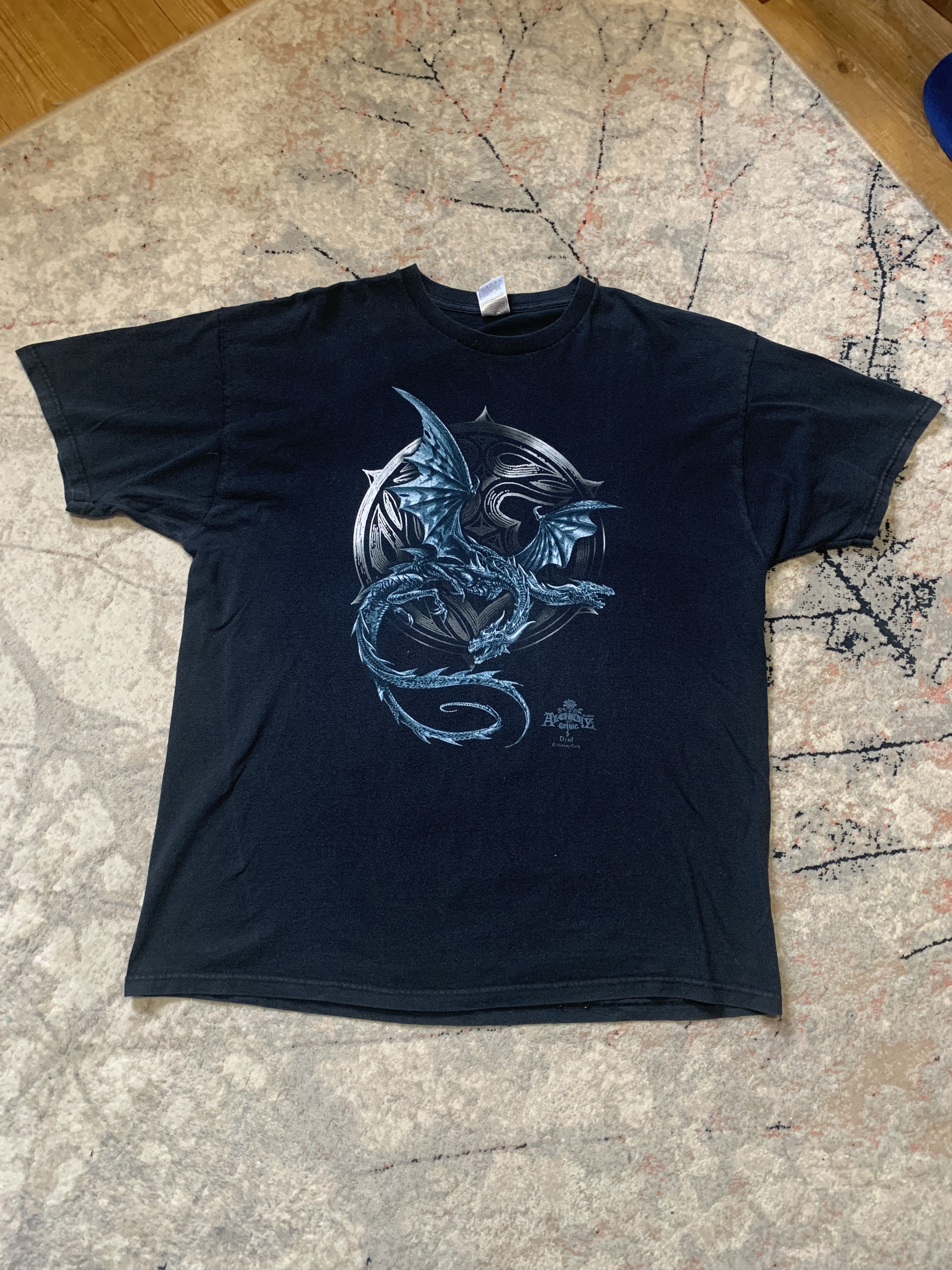 Band Tees × Fruit Of The Loom × Vintage Rare Alchemy Gothic Dragon Vintage T-Shirt Size US XXL / EU 58 / 5 - 2 Thumbnail