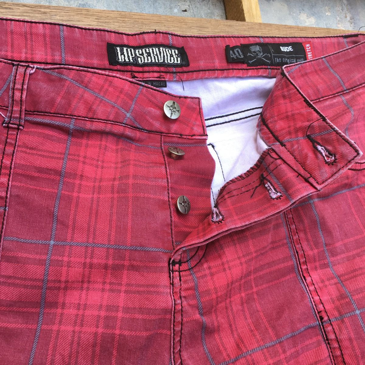 Lip Service LIP SERVICE PLAID PUNK BONDAGE PANTS Size US 41 - 8 Thumbnail