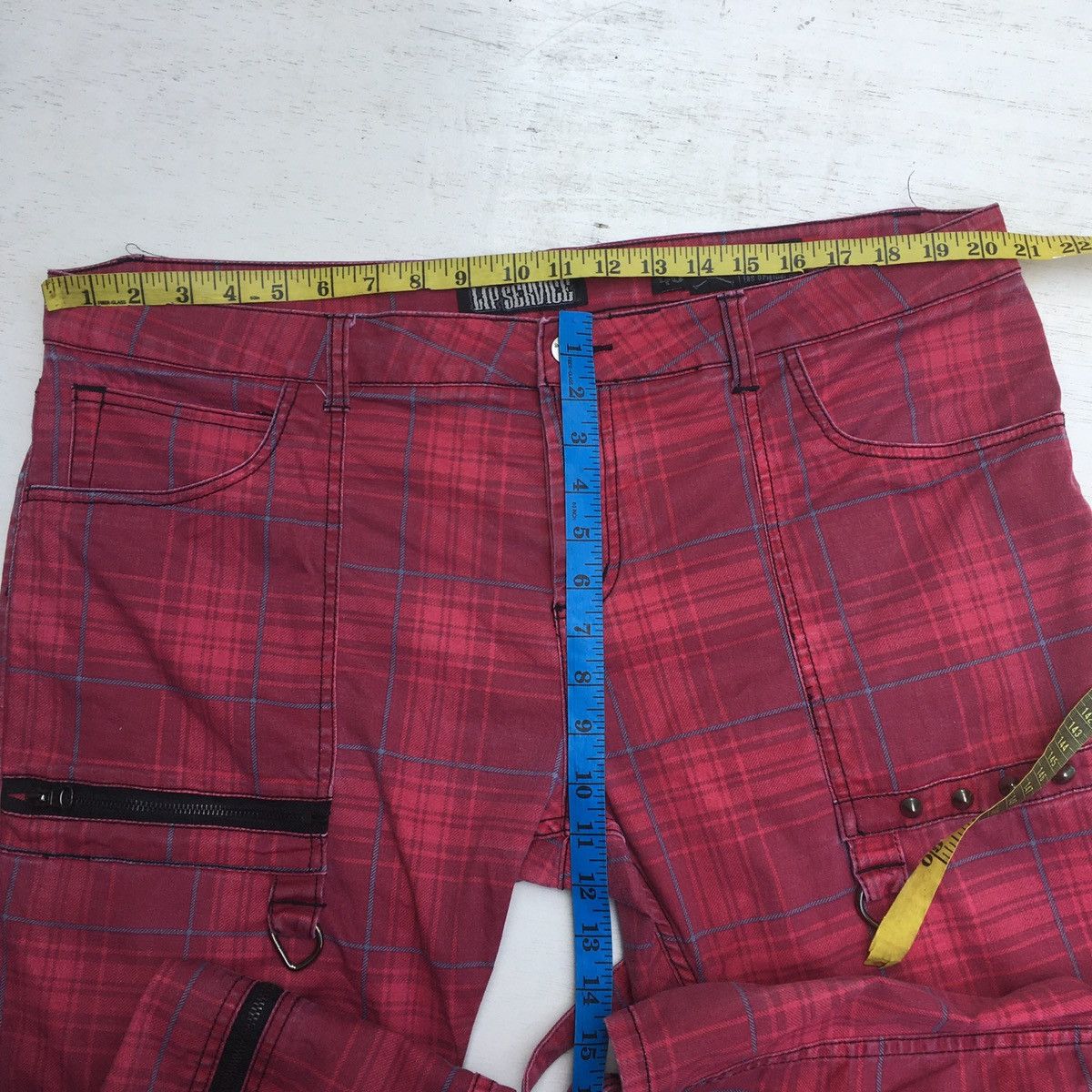 Lip Service LIP SERVICE PLAID PUNK BONDAGE PANTS Size US 41 - 25 Thumbnail