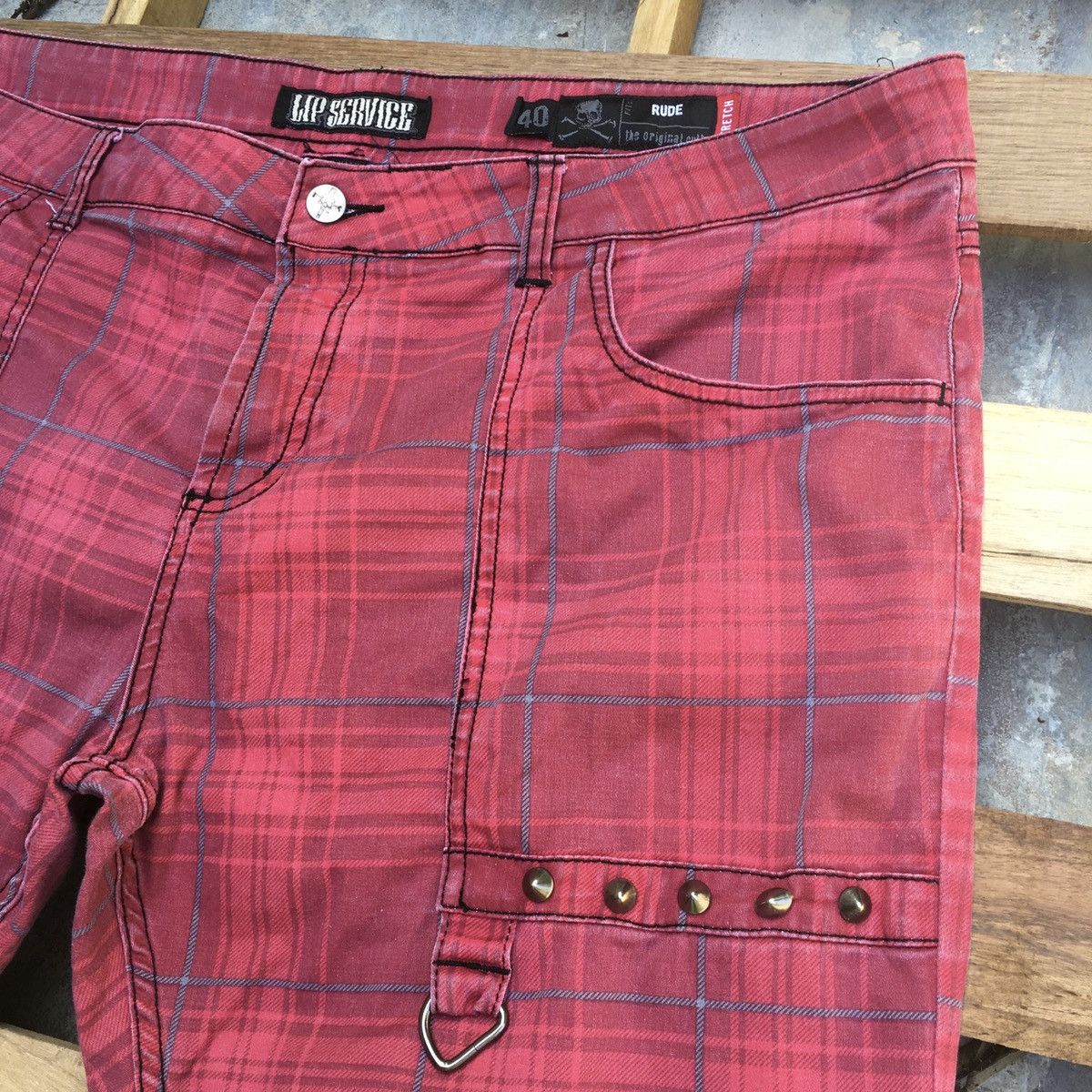 Lip Service LIP SERVICE PLAID PUNK BONDAGE PANTS Size US 41 - 4 Thumbnail