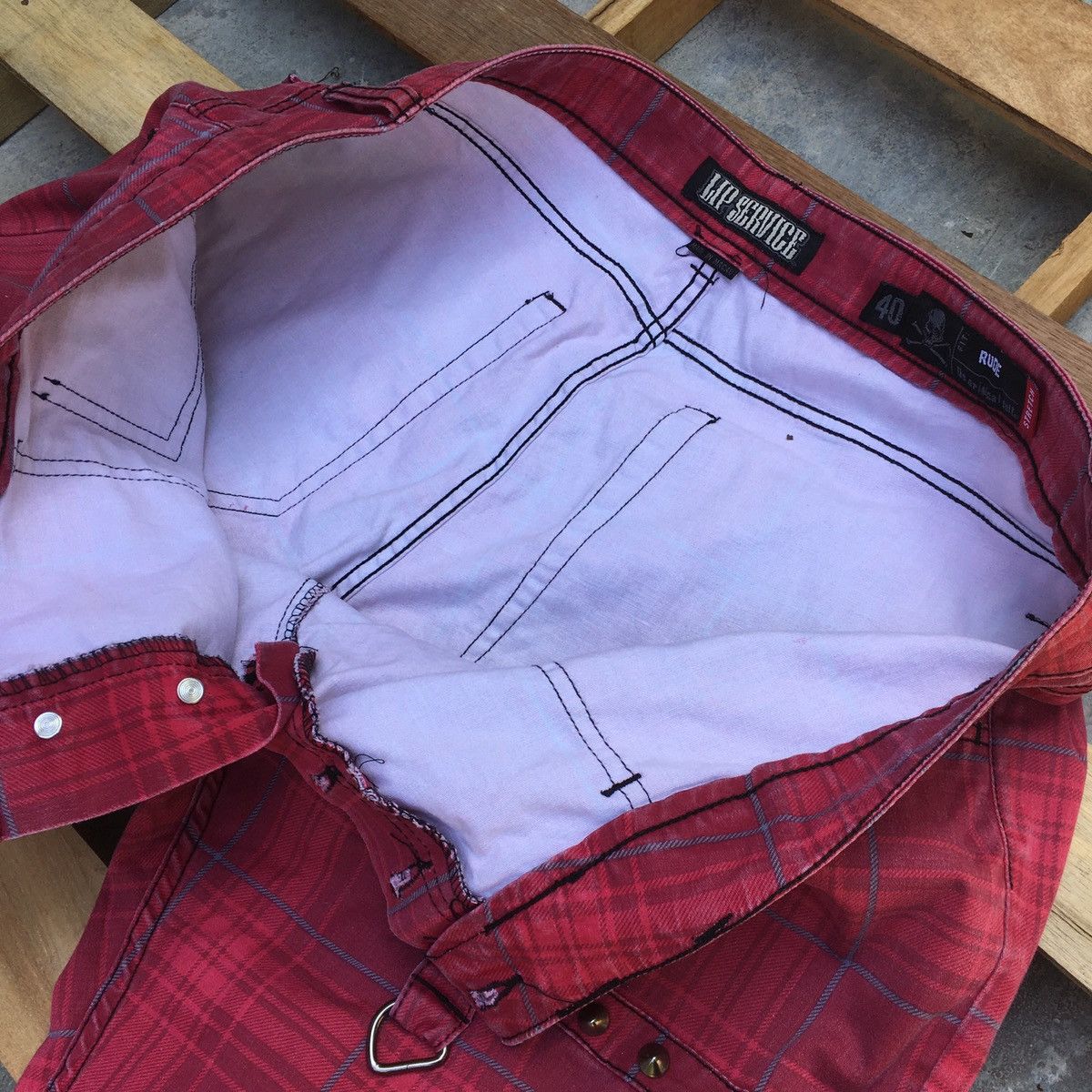 Lip Service LIP SERVICE PLAID PUNK BONDAGE PANTS Size US 41 - 10 Thumbnail