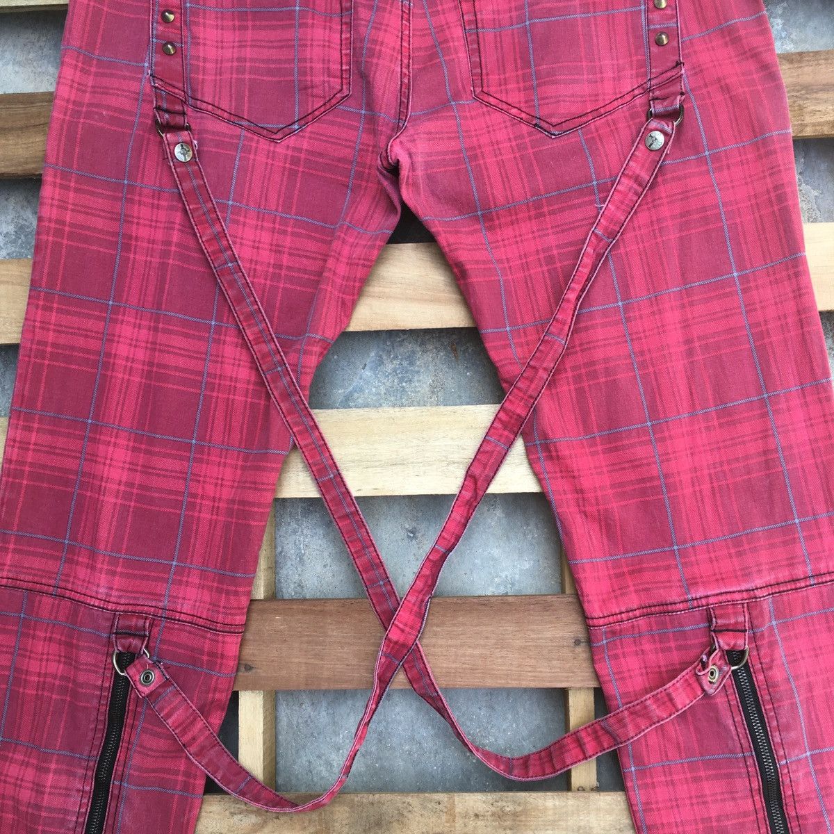 Lip Service LIP SERVICE PLAID PUNK BONDAGE PANTS Size US 41 - 20 Thumbnail