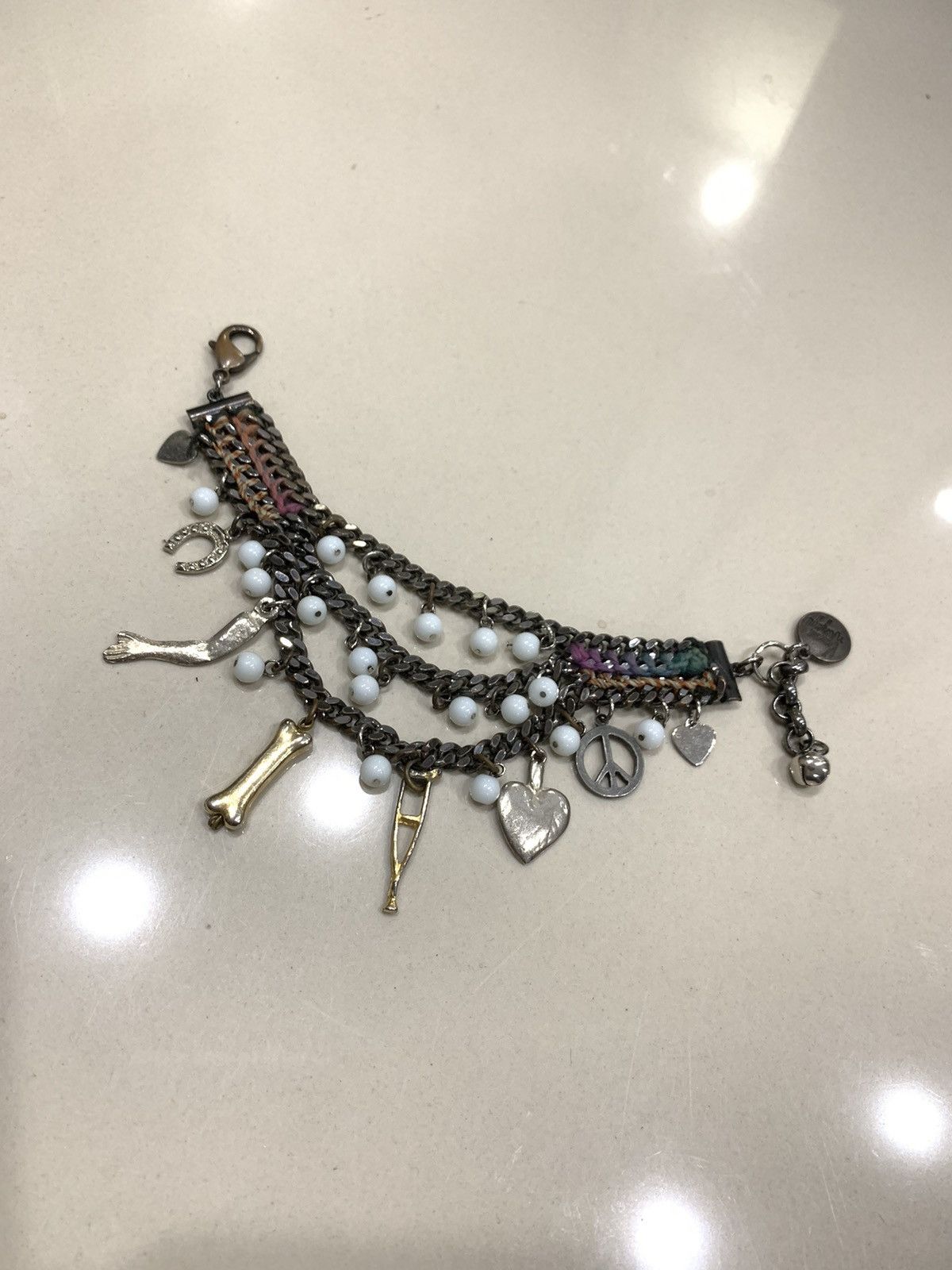 VTG VENESSA ARIZAGA METAL CHAIN GYPSY BRACELET