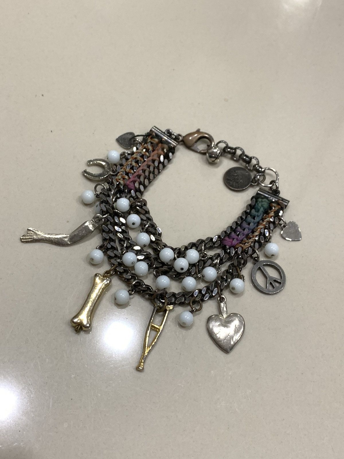 VTG VENESSA ARIZAGA METAL CHAIN GYPSY BRACELET