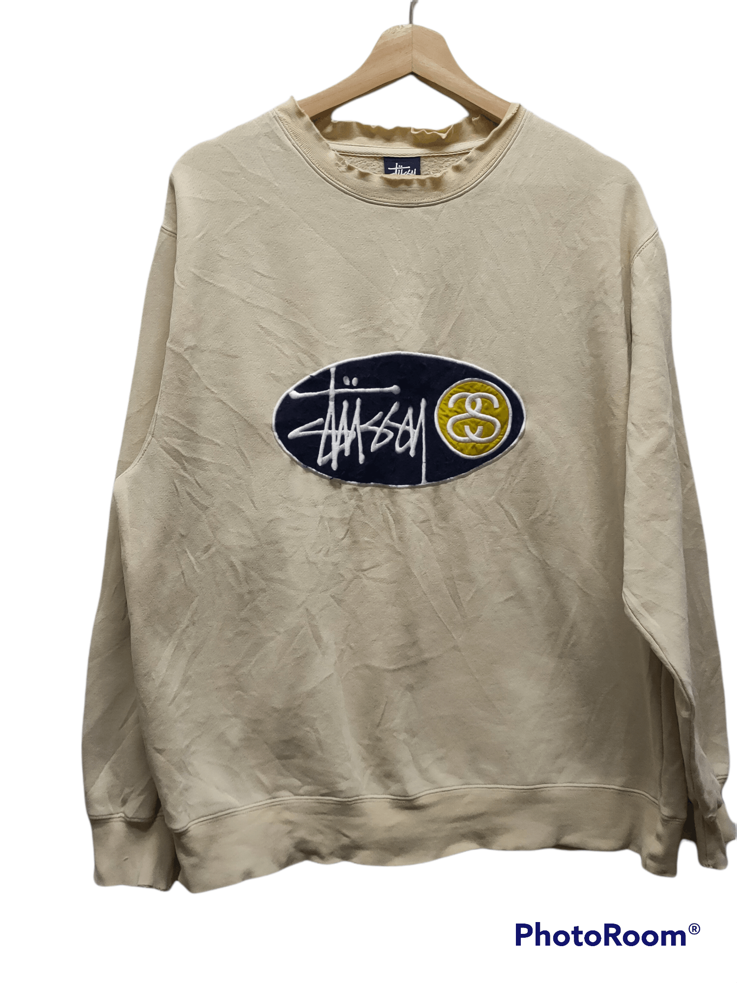 Stussy Stüssy Embroidered V-neck Logo sweater | Grailed