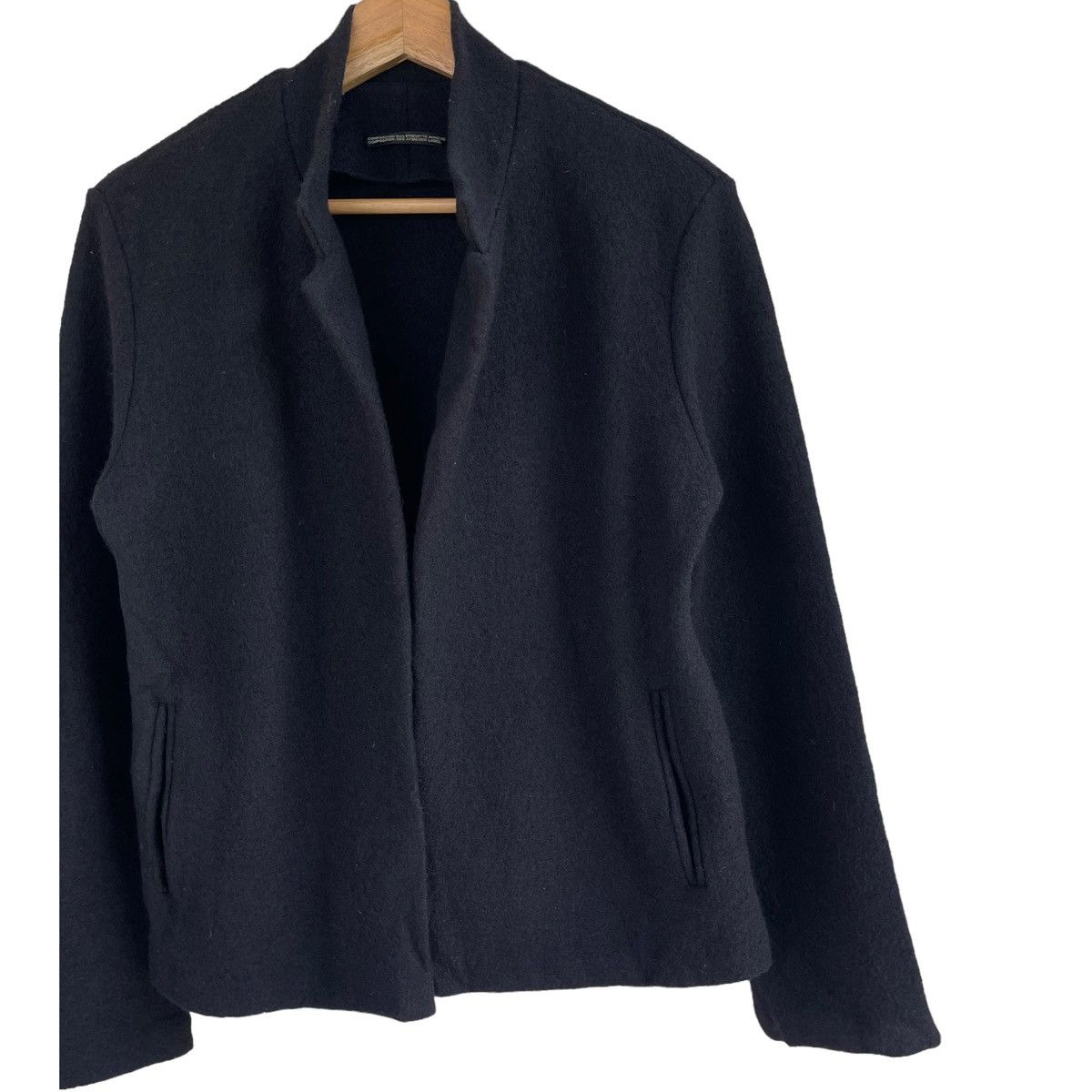 Yohji Yamamoto 💥 ICONIC BLACK YOHJI YAMAMOTO + NOIR JACKET Size M / US 6-8 / IT 42-44 - 2 Thumbnail
