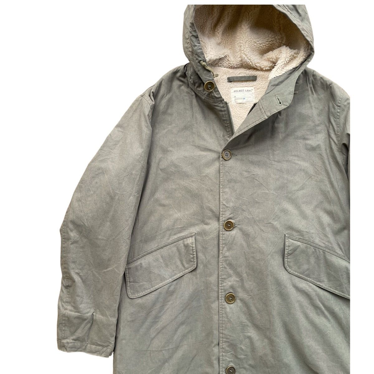 Helmut Lang × Vintage VERYRARE💥SS98 Helmut Lang Archive Military Sherpa Parka Size US L / EU 52-54 / 3 - 4 Thumbnail