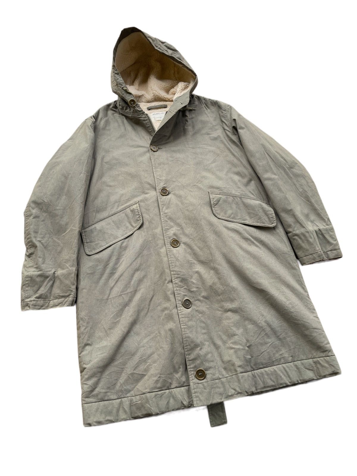 Helmut Lang × Vintage VERYRARE💥SS98 Helmut Lang Archive Military Sherpa Parka Size US L / EU 52-54 / 3 - 5 Thumbnail