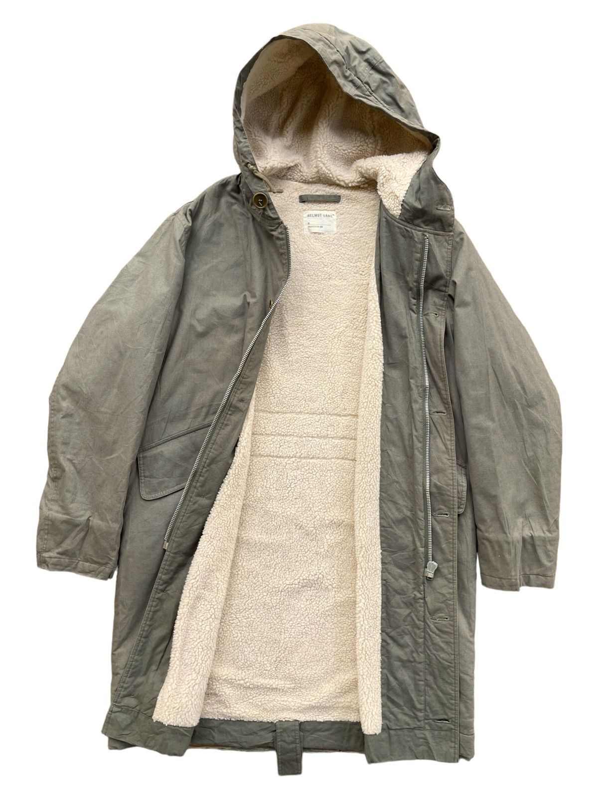 Helmut Lang × Vintage VERYRARE💥SS98 Helmut Lang Archive Military Sherpa Parka Size US L / EU 52-54 / 3 - 8 Thumbnail