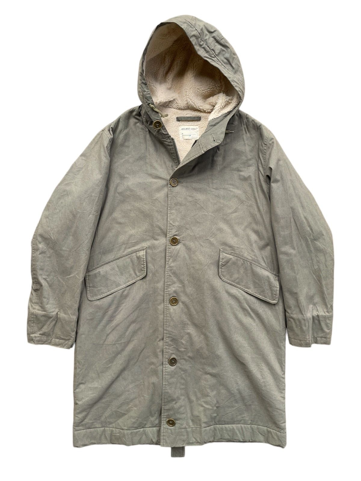 Helmut Lang × Vintage VERYRARE💥SS98 Helmut Lang Archive Military Sherpa Parka Size US L / EU 52-54 / 3 - 1 Thumbnail